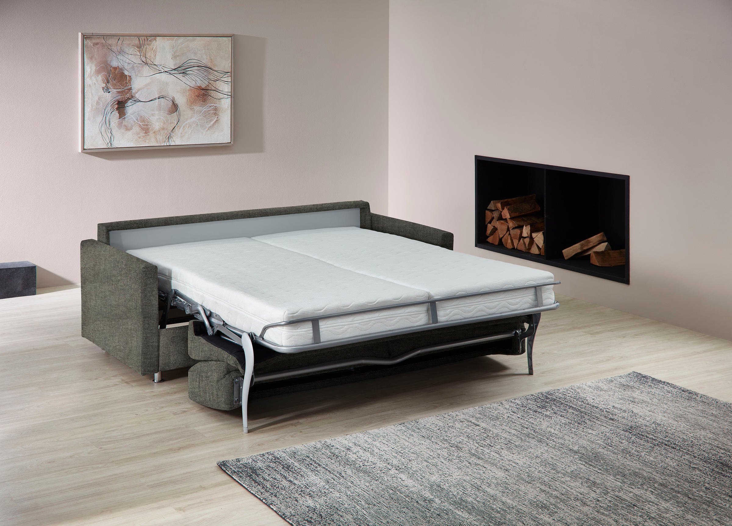 Bali Schlafsofa »JUNARA, Dauerschlaffunkiton, 2 einzelne Matratzen,«, Sensoform- oder Gelformmatratzen und Lattenrost