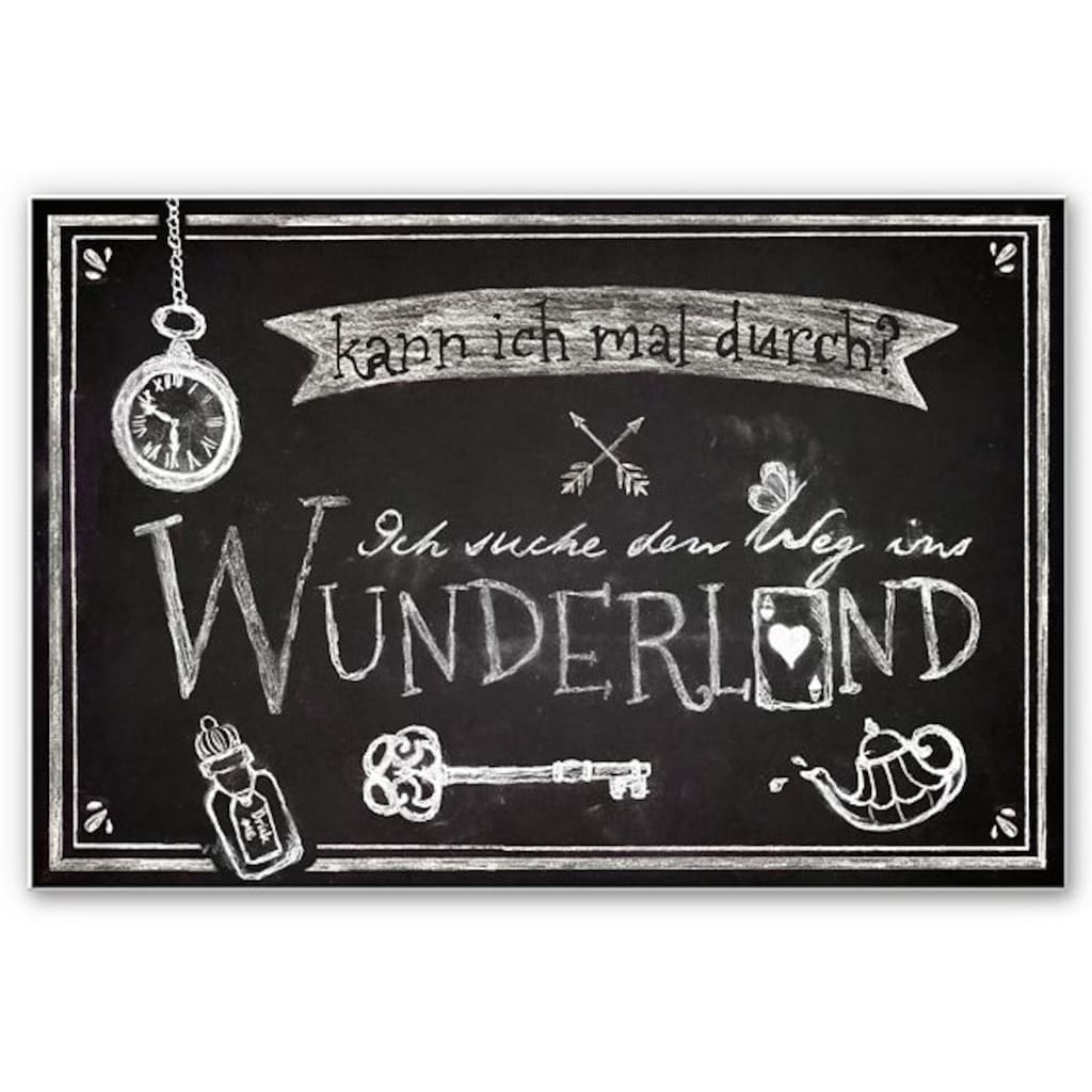 Wall-Art Wandbild »Ich suche den Weg ins Wunderland«