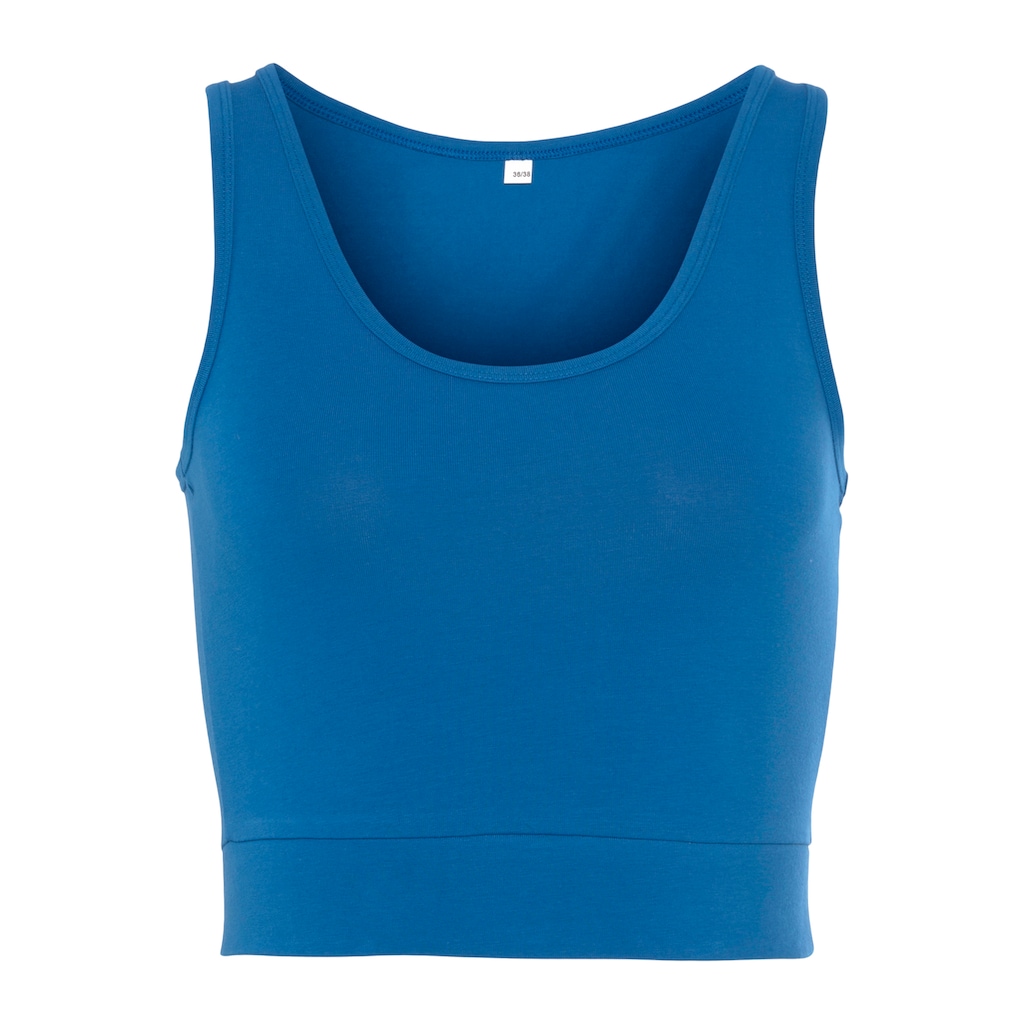 LASCANA ACTIVE Sporttop »-Basic-Crop-Top«, mit breiten Trägern