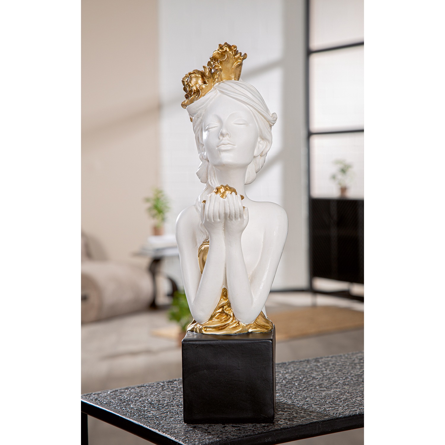 GILDE Dekofigur "Skulptur Rosenliebe" Höhe: 42 cm günstig online kaufen