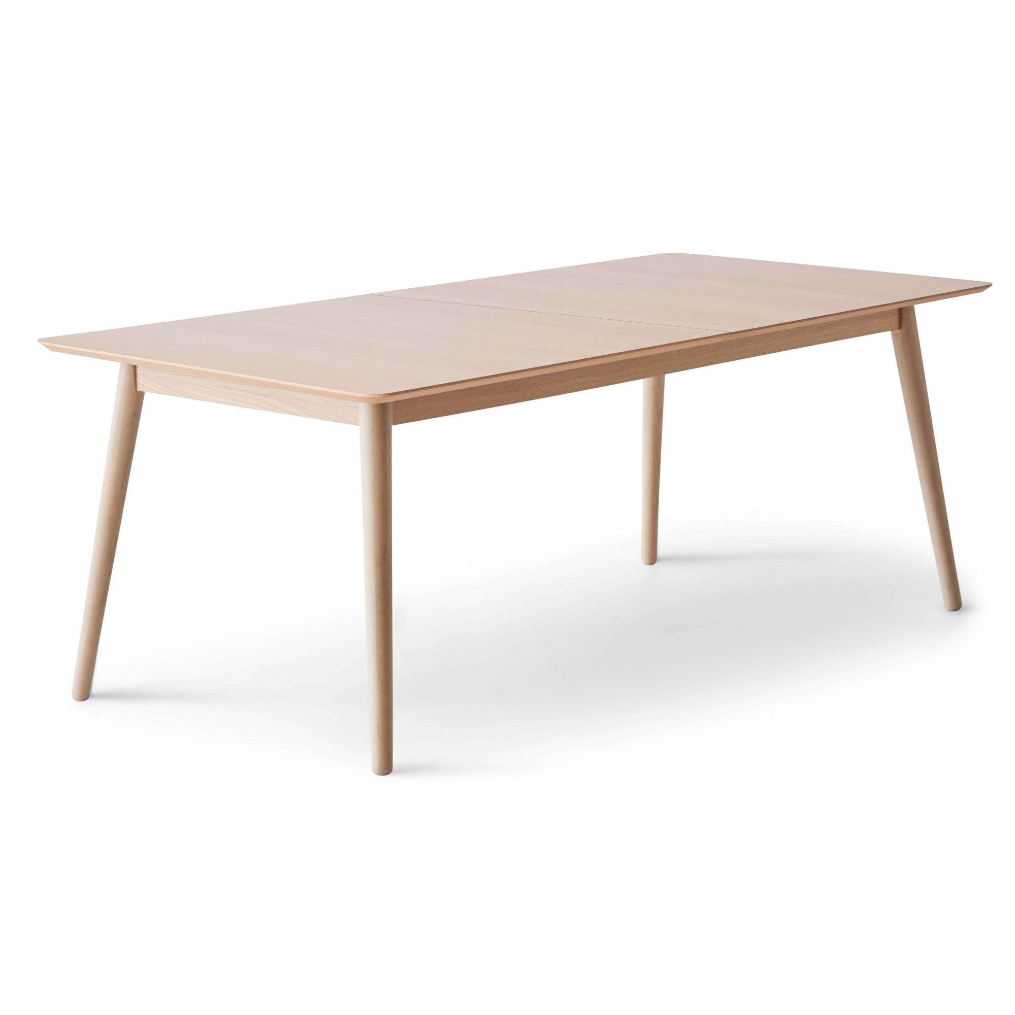 Hammel Furniture "Meza Designtisch mit Auszugsfunktion und 2 Einlegeplatten" abgerundete Tischplatte MDF, Massivholzgestell, in zwei Breiten