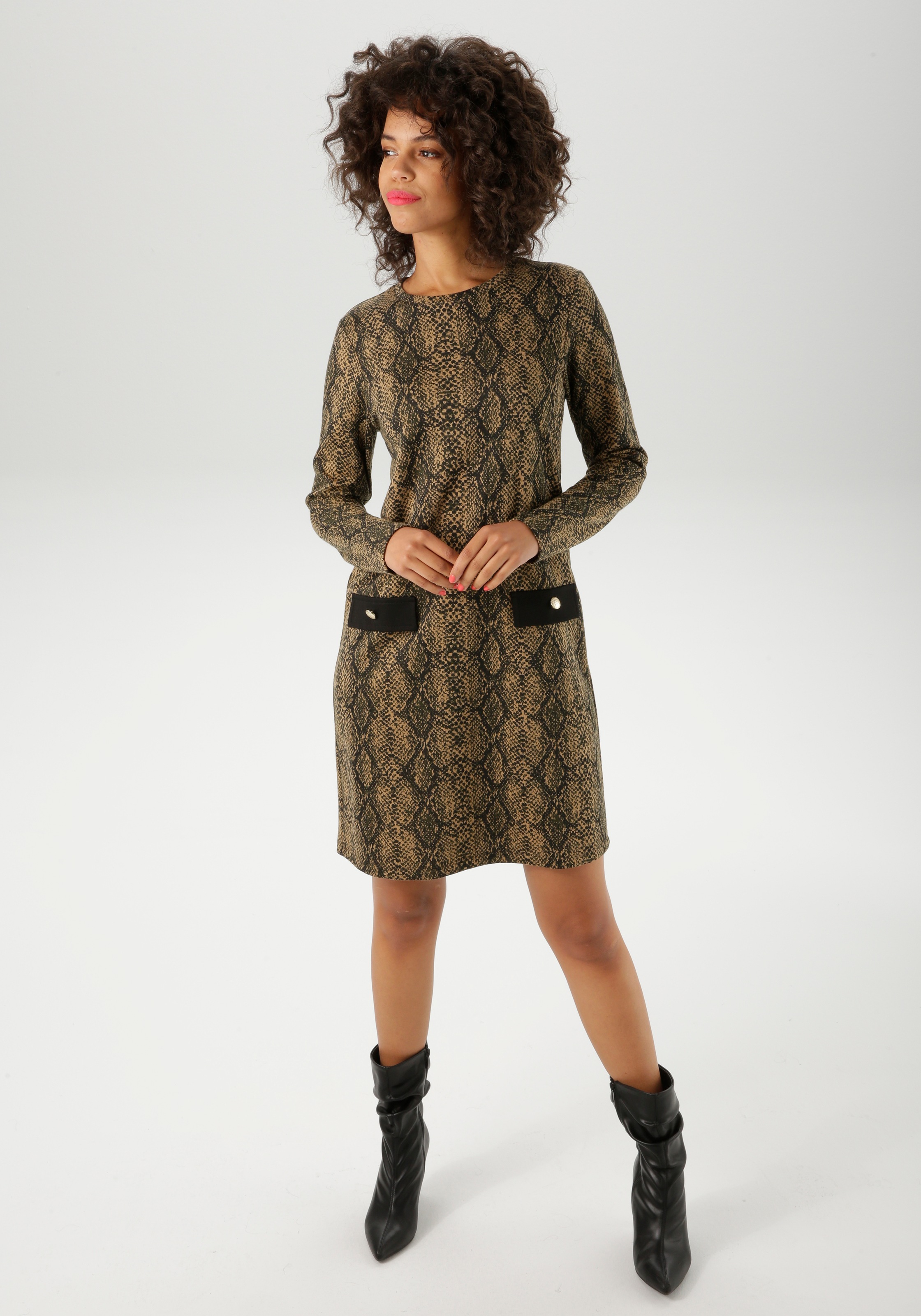Aniston CASUAL Jerseykleid, im extravagantem Schlangen-Muster - NEUE KOLLEK günstig online kaufen