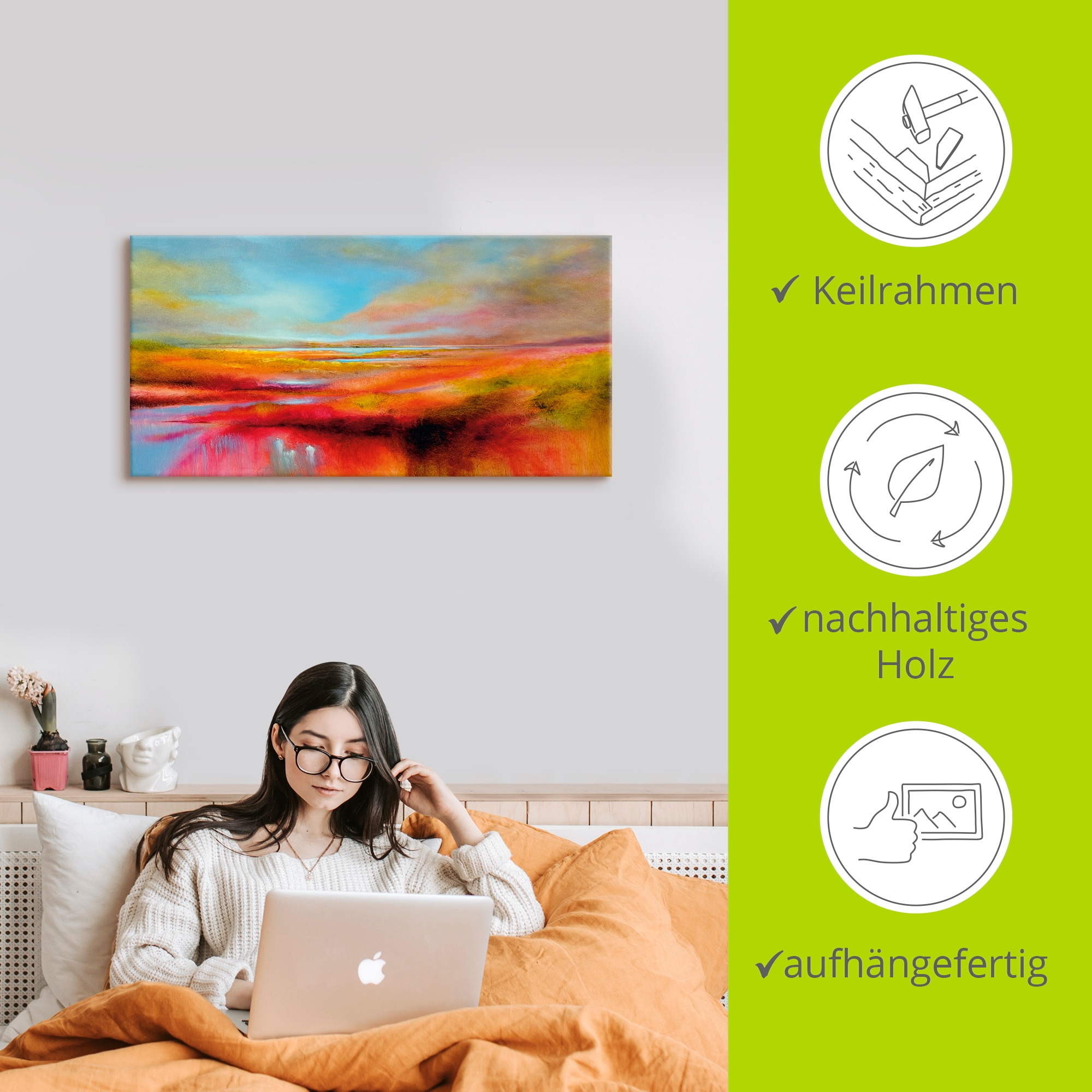 Artland Wandbild »Ein perfekter Tag«, Bilder vom Sonnenuntergang & -aufgang, (1 St.), als Leinwandbild, Poster in verschied. Größen