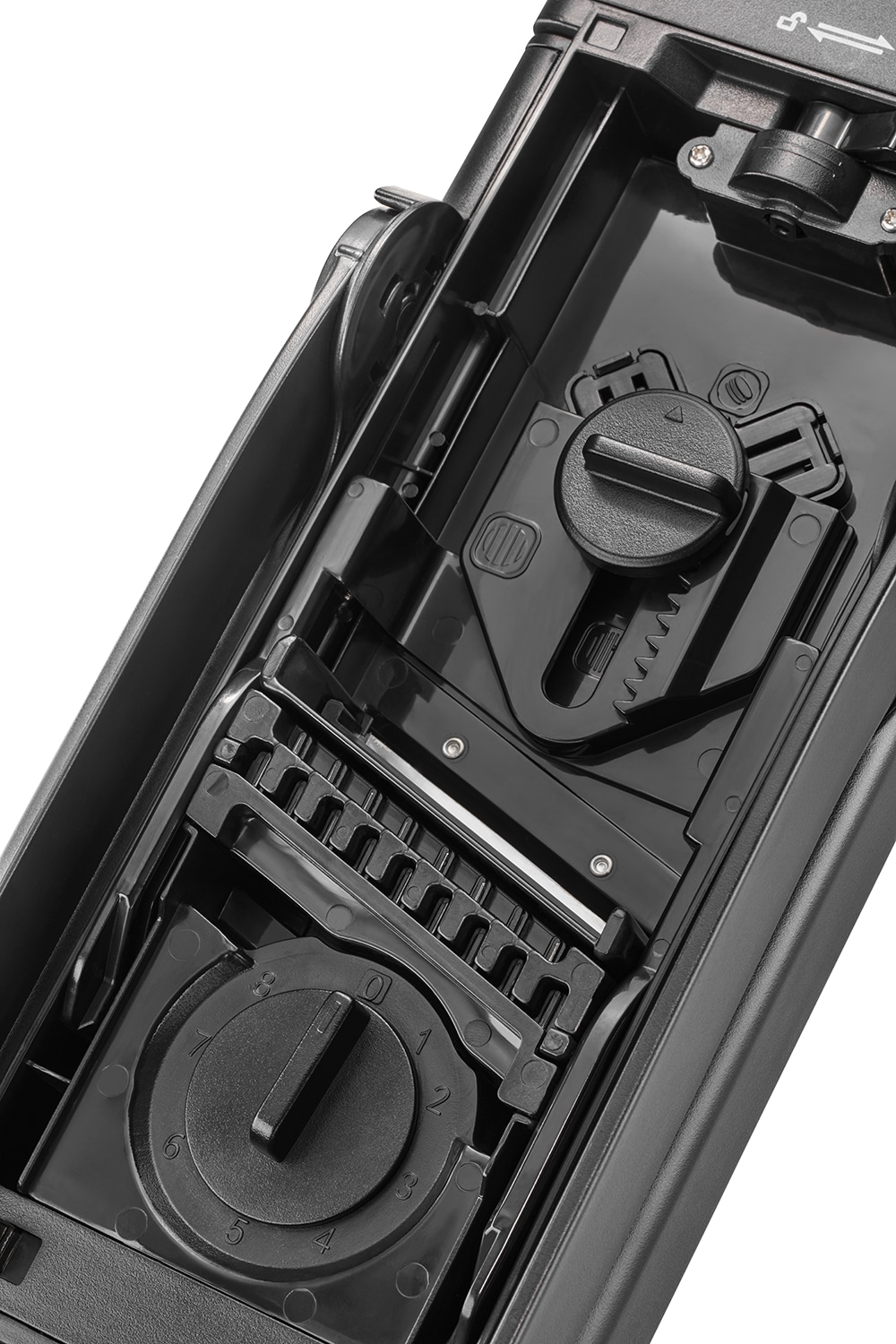 GEFU Gemüsehobel »All-in-One, praktischer Gemüse-Hobel, sparsam verstaubar« leichtes Verstellen der Klingen durch Drehräder auf der Rückseite