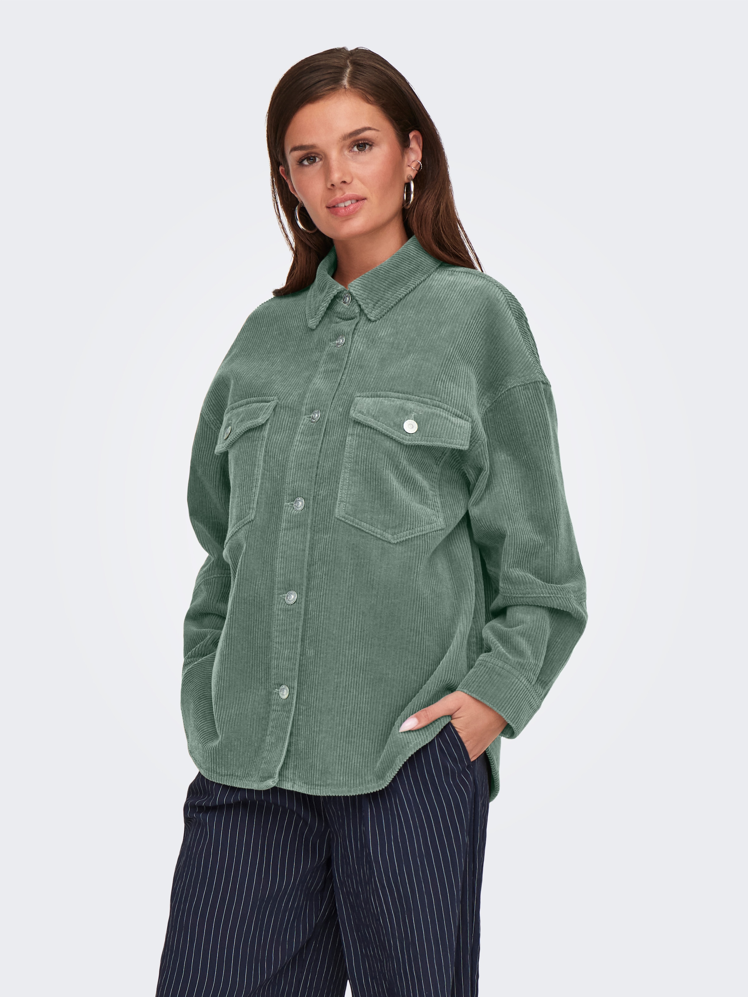 ONLY Hemdbluse "ONLTIGGY L/S CORD SHACKET PNT" Baumwolle, oversize günstig online kaufen