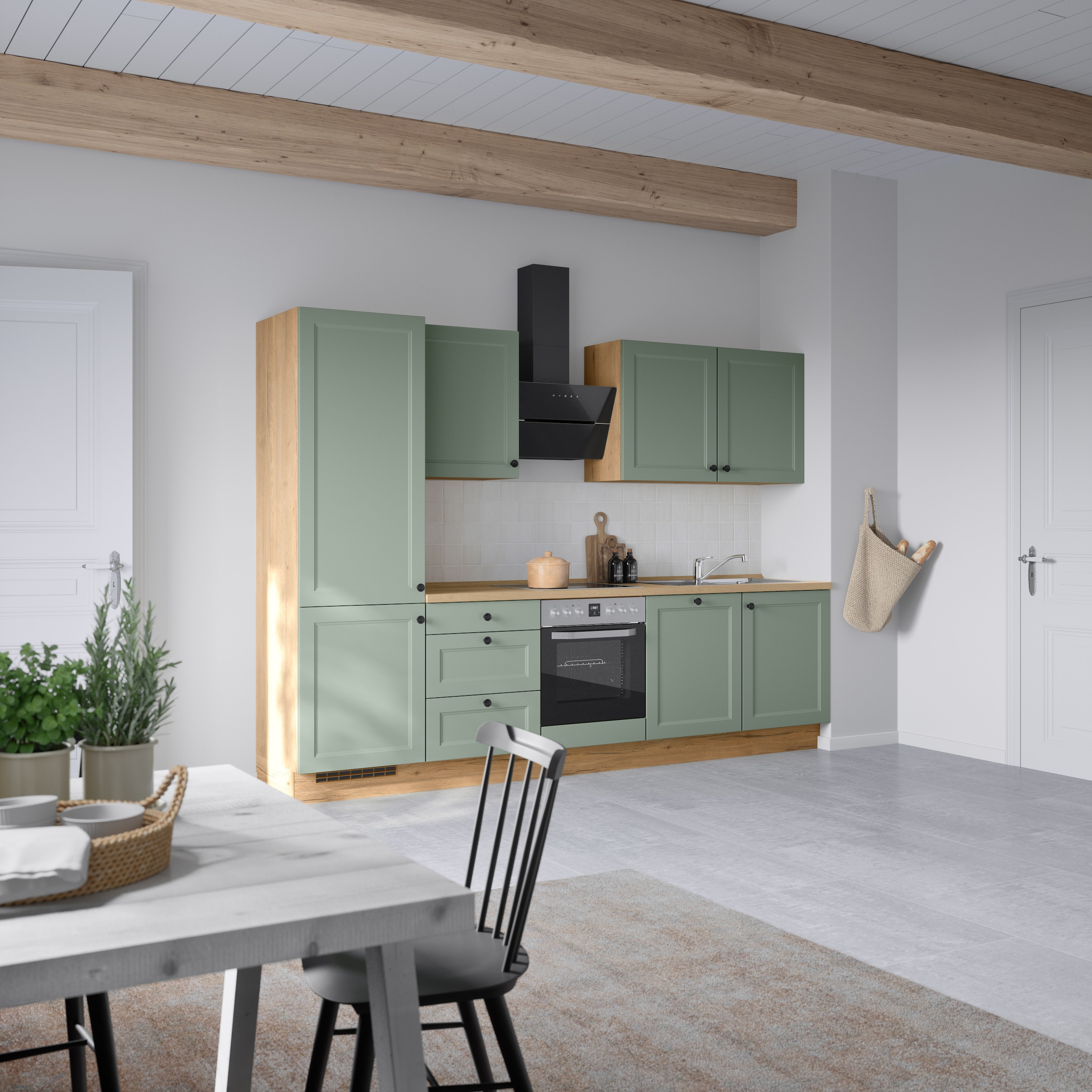 nobilia® Küchenzeile »"Cascada II"«, vormontiert, Breite 300 cm, Ausrichtung wählbar, wahlw. mit E-Geräten