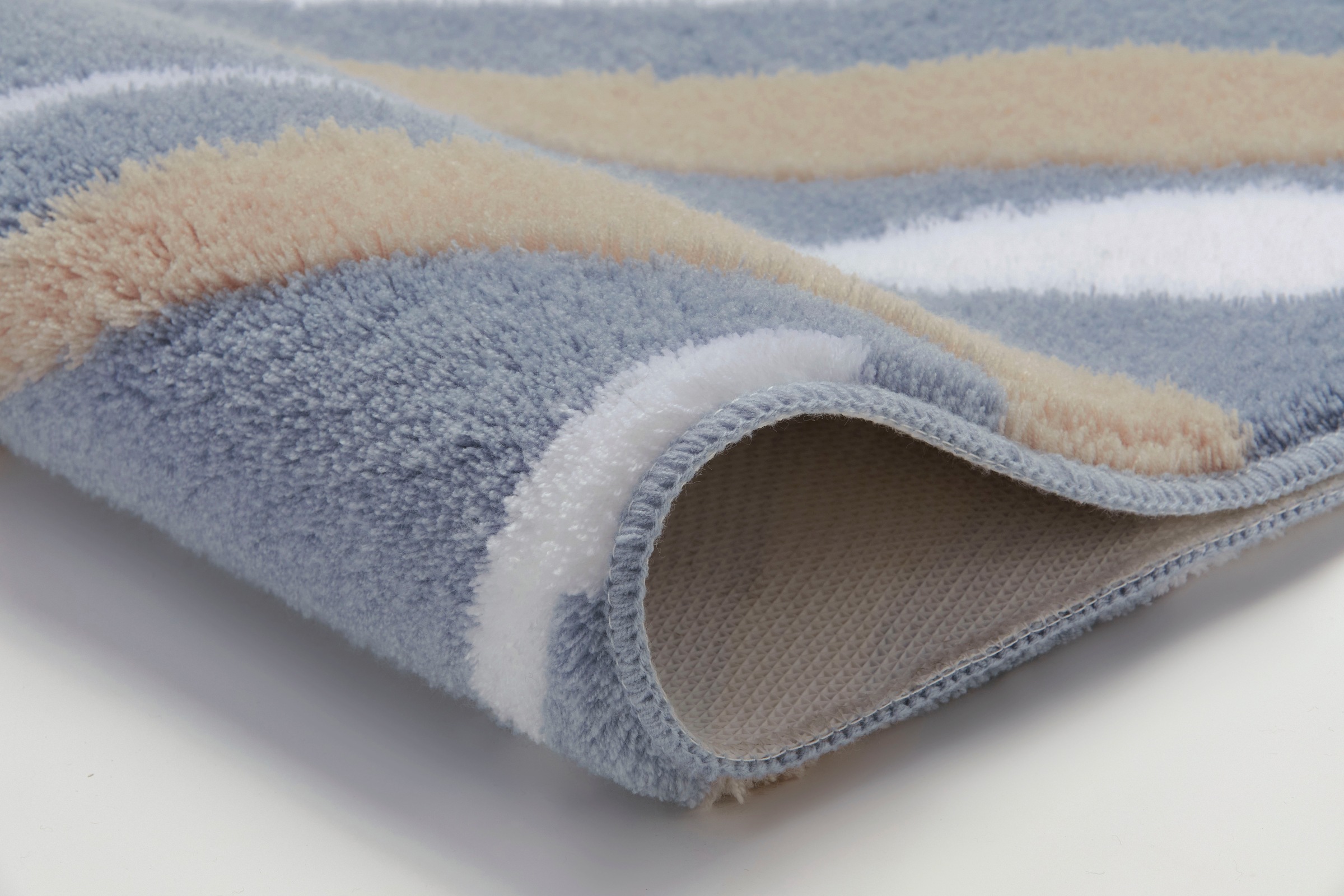 Kleine Wolke Badematte »Dream«, rutschhemmend beschichtet, fußbodenheizungsgeeignet, Badteppich, Wellen Design