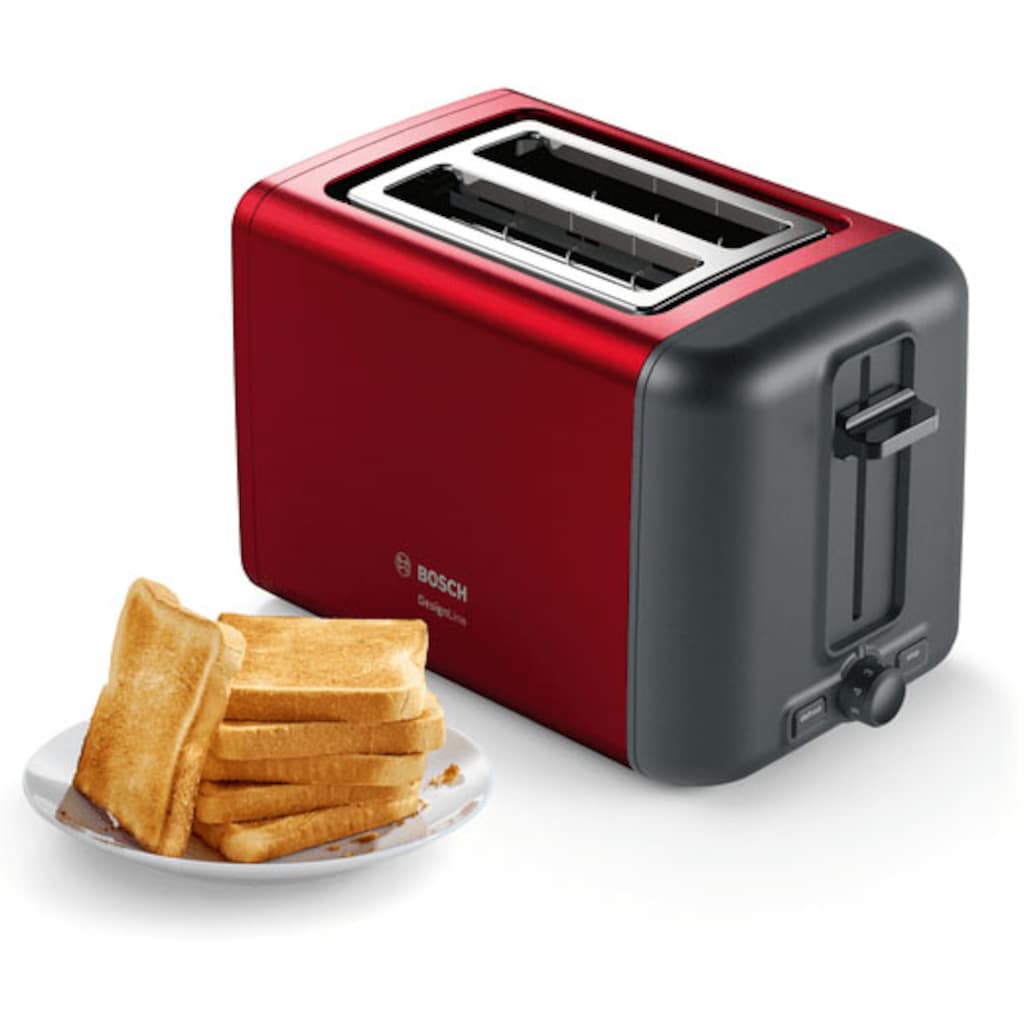 BOSCH Toaster »TAT3P424DE DesignLine«, 2 kurze Schlitze, 820 W