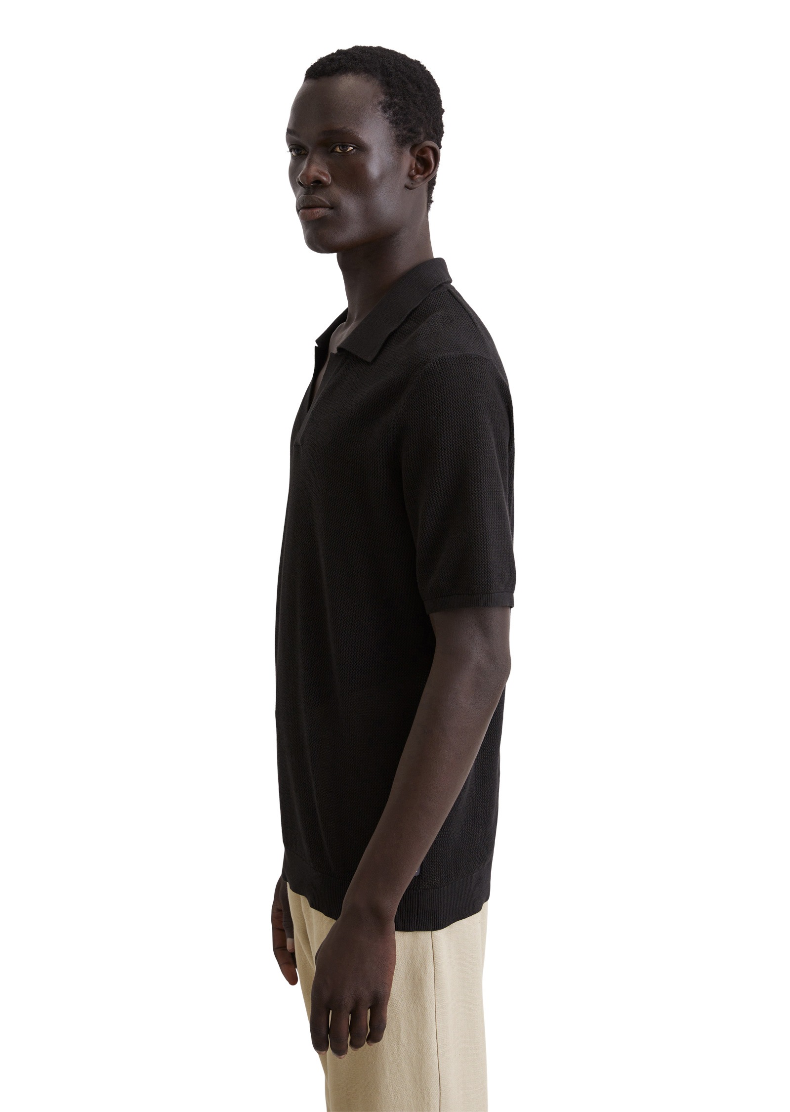 Marc O'Polo Polokragenpullover »aus Bio-Baumwolle und Leinen«