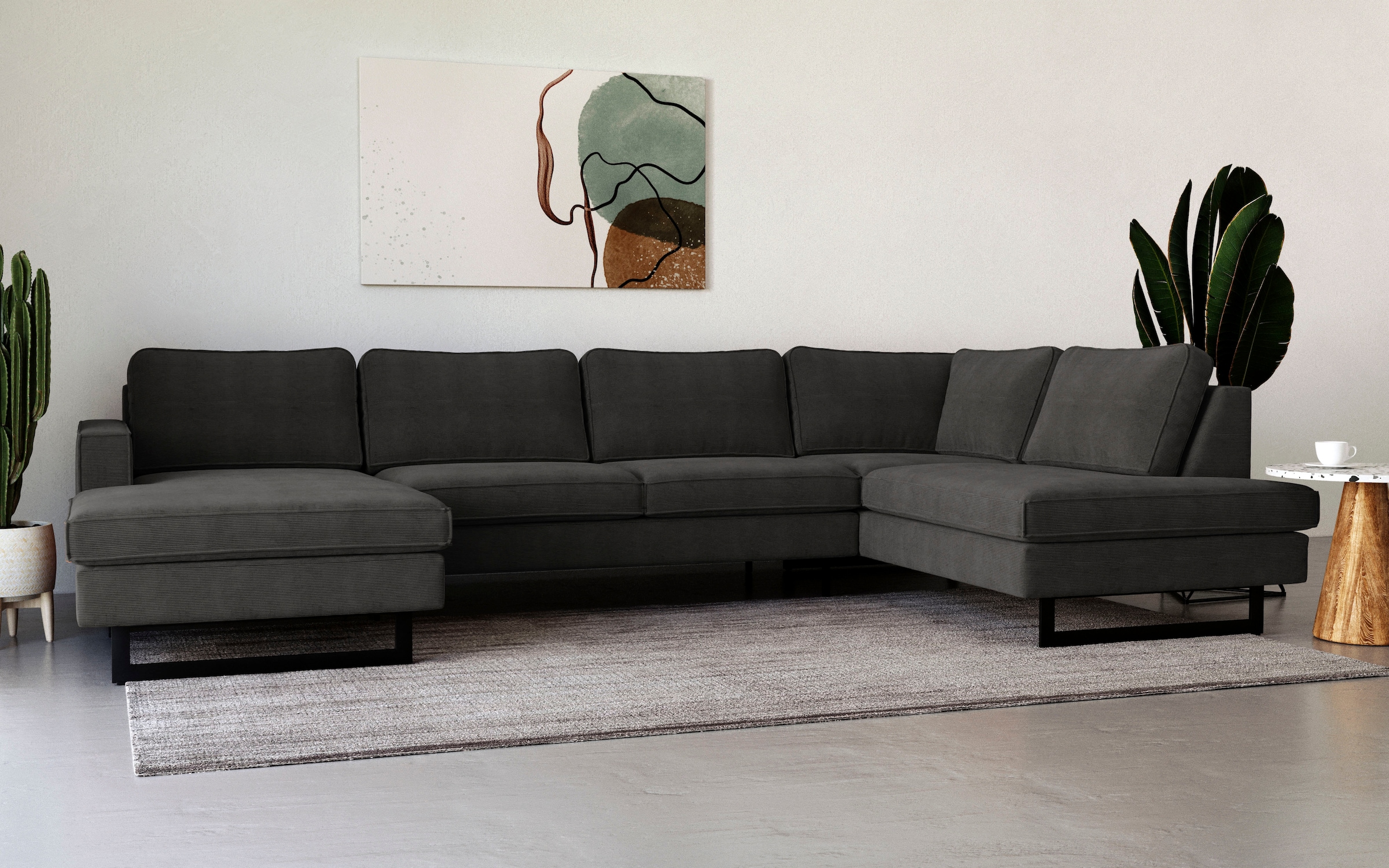 PLACES OF STYLE Sofa »Pinto 350 cm U-Form XXL su Ottom...