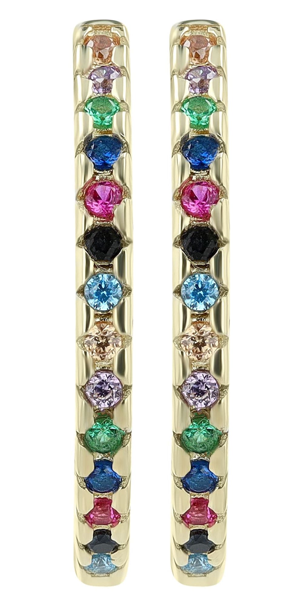 Adelia´s Paar Creolen "Ohrringe – Creole aus 333 Gold mit Zirkonia" Perfekt zum Verschenken an besondere Menschen