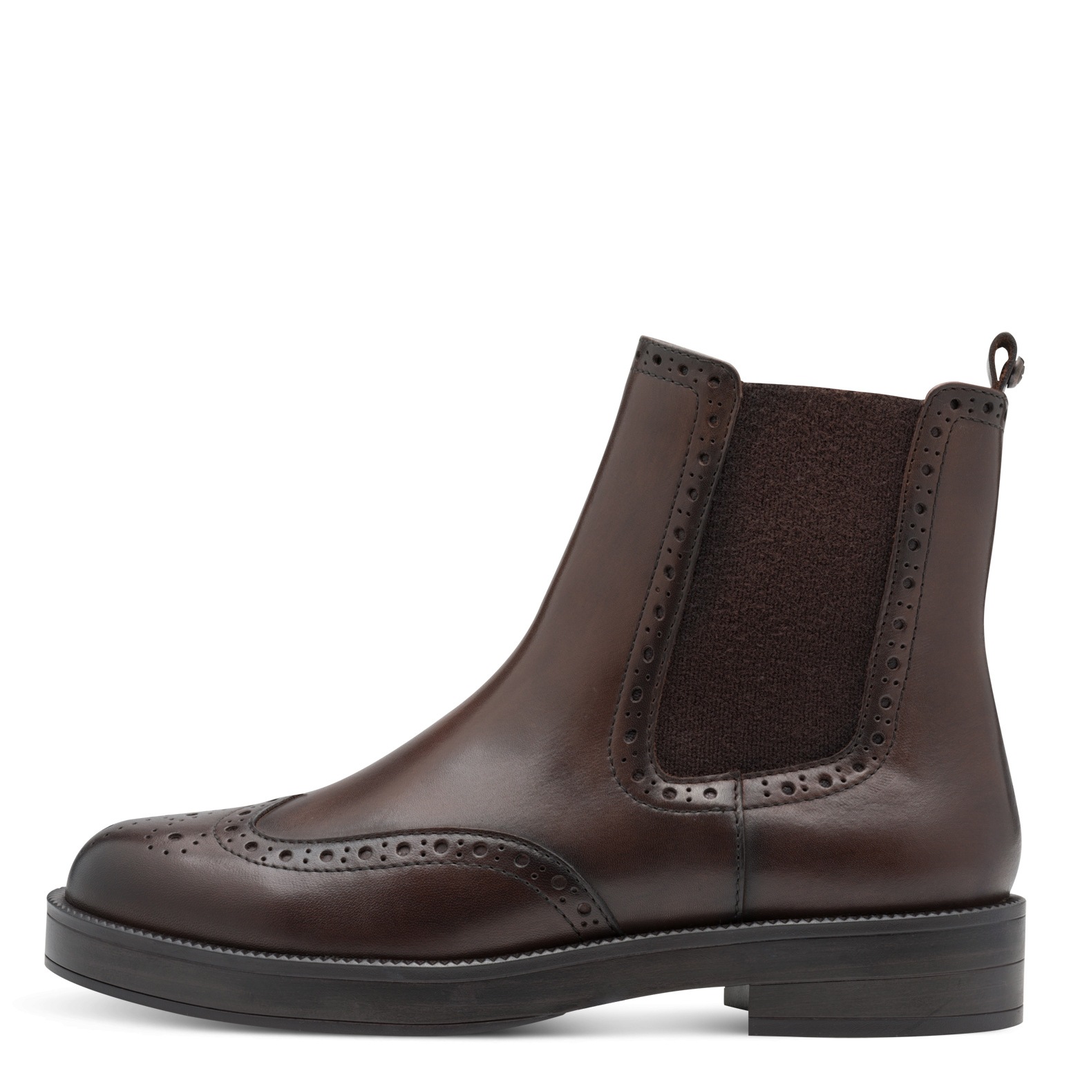 Tamaris Chelseaboots, Blockabsatz, Stiefelette, Businessschuh mit eleganter Lyralochung