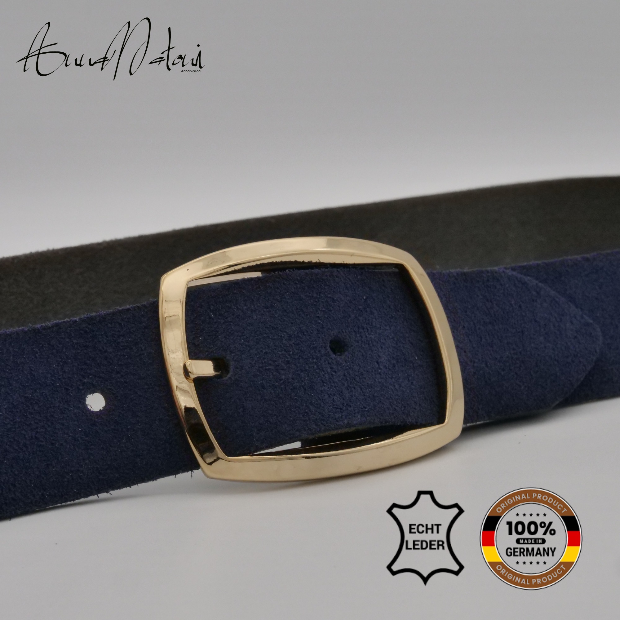 AnnaMatoni Ledergürtel »AnnaMatoni Damen Ledergürtel in hochwertigem Velour Leder 3,5cm«