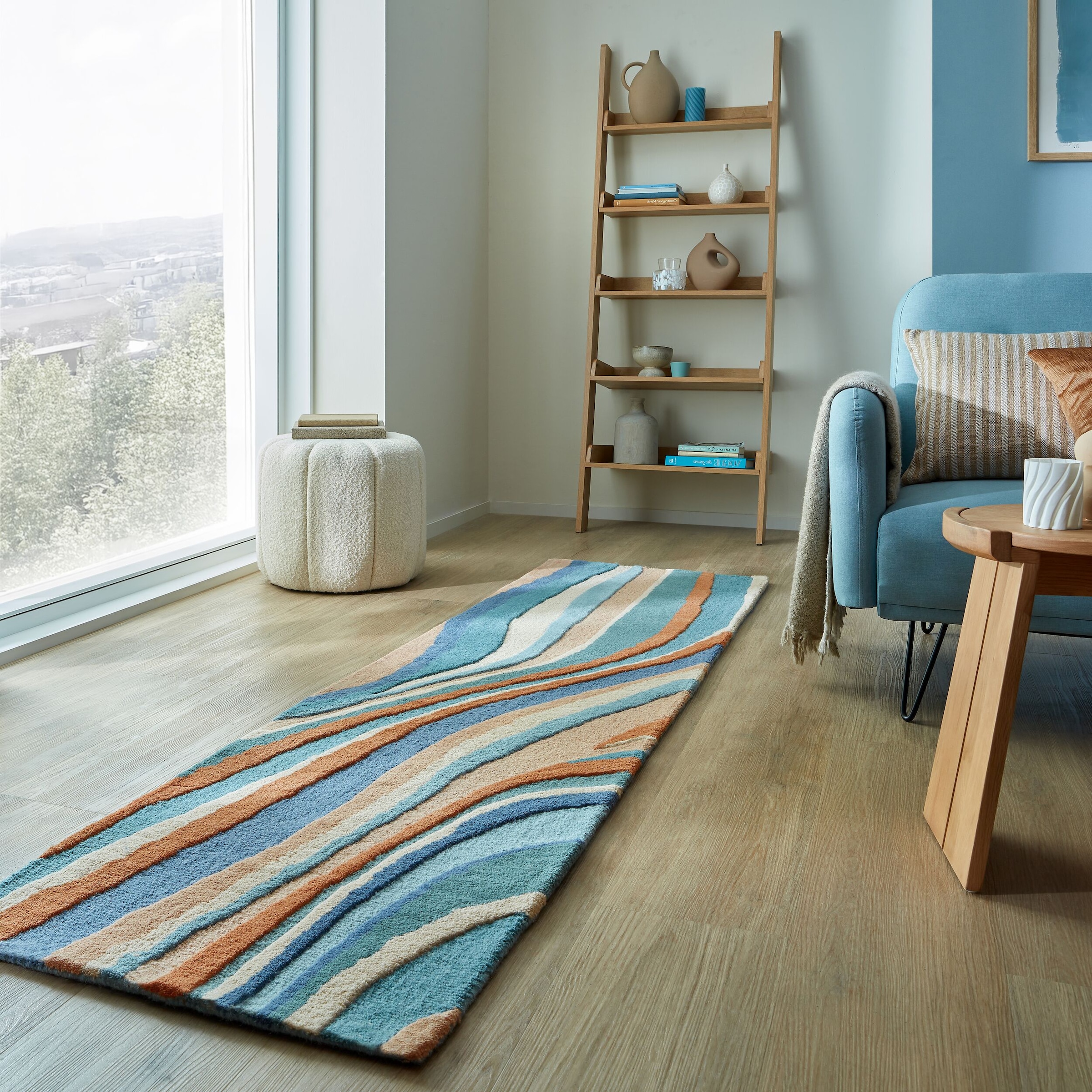 FLAIR RUGS Wollteppich "Abstract Flow handgetuftet" rechteckig 10 mm Höhe W günstig online kaufen