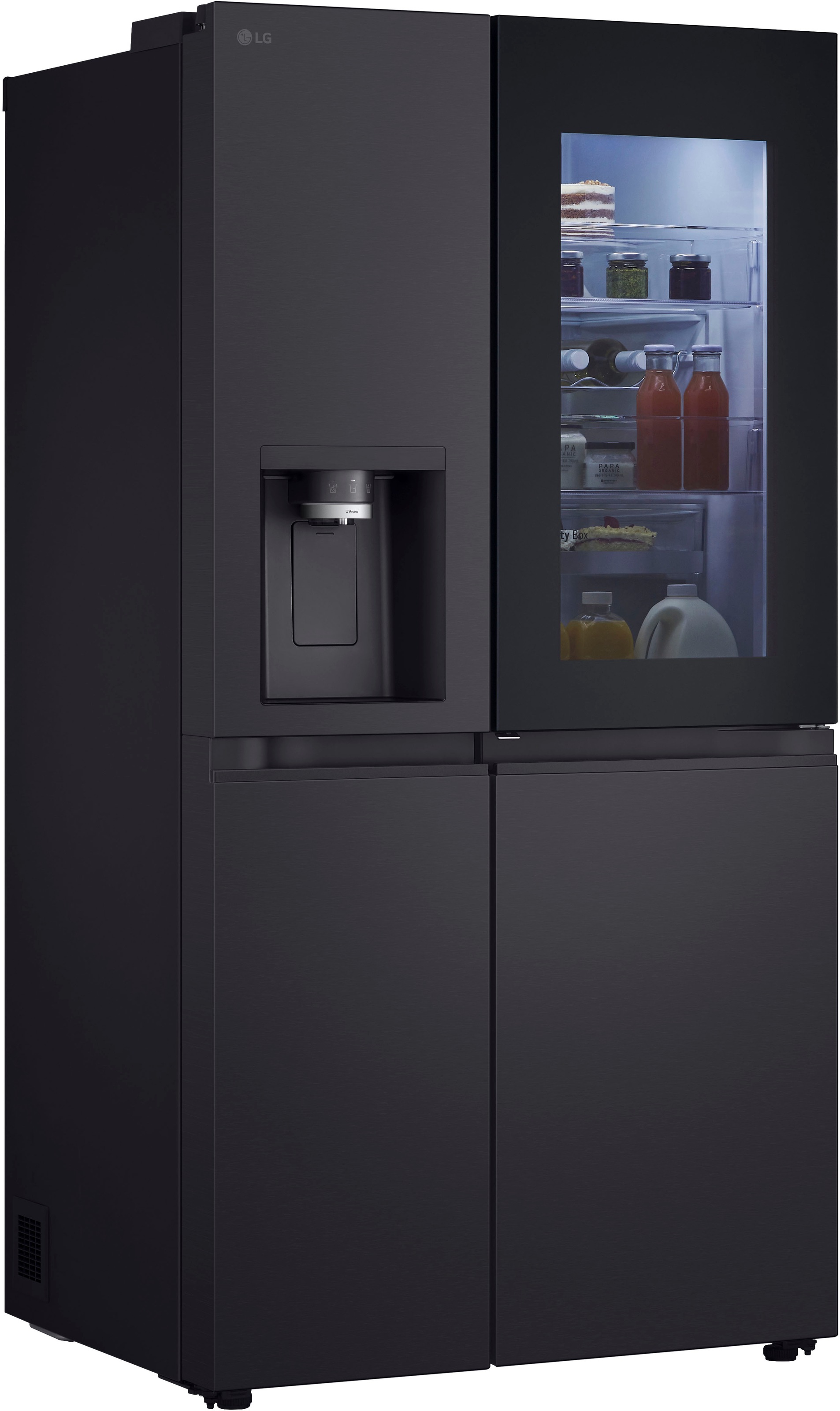 LG Side-by-Side X-Serie »GSXE90EVAD«, großes Wein- und Flaschenregal