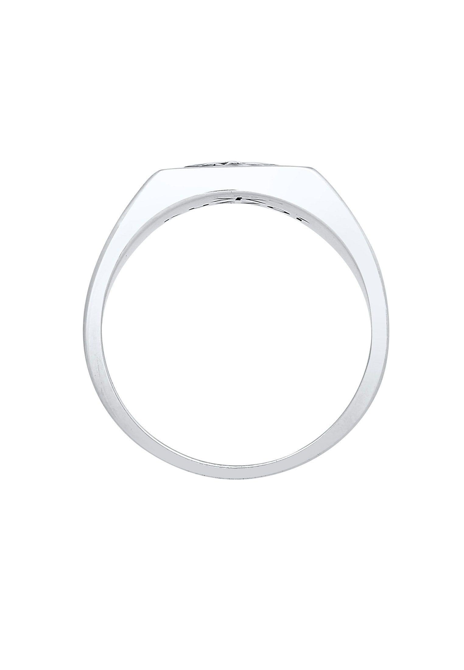 Kuzzoi Siegelring »Ring Herren Siegelring Emaille Stern Basic 925er Silber«