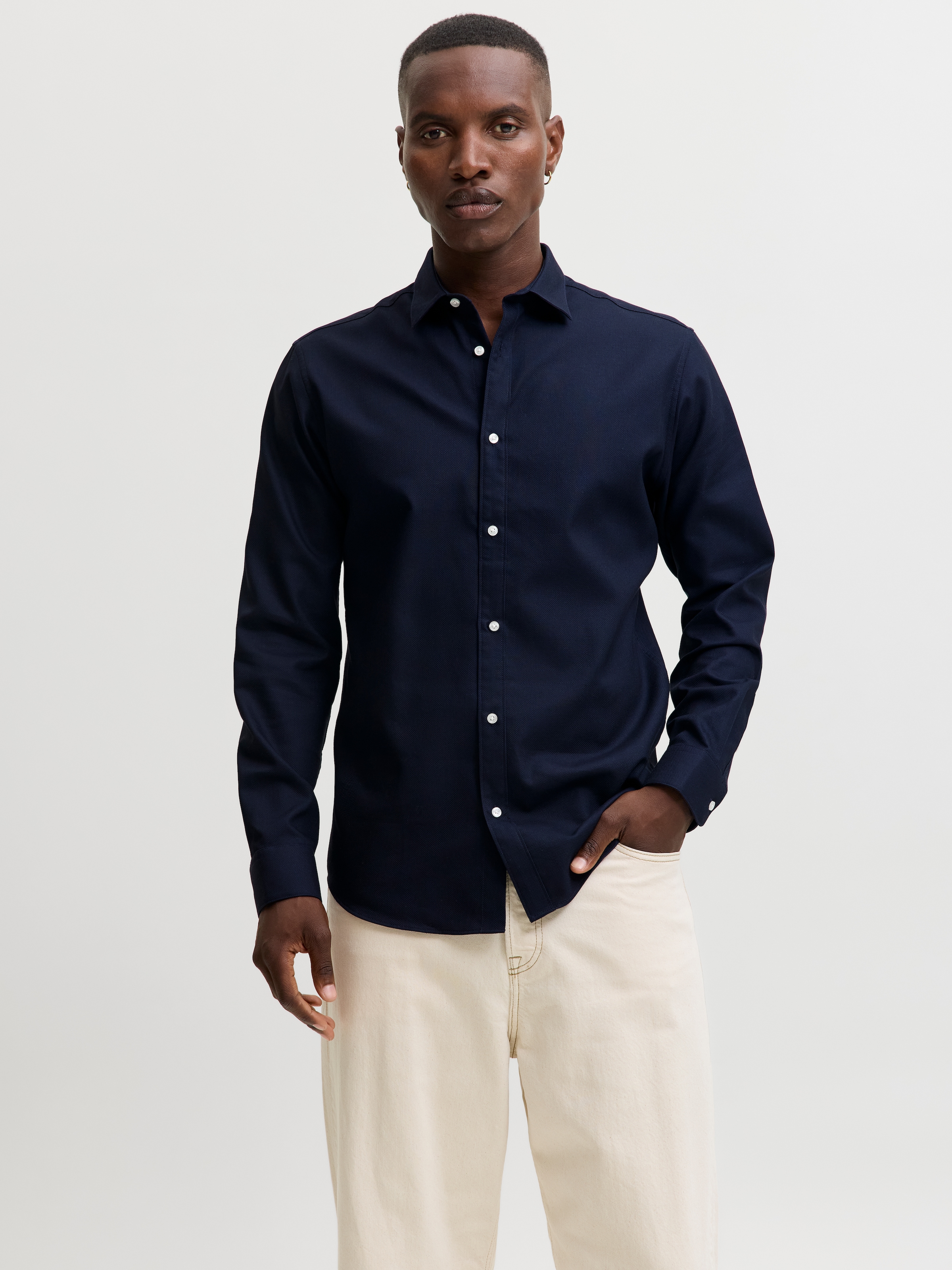 Jack & Jones Langarmhemd "JJJOE STRUCTURE SHIRT L/S"