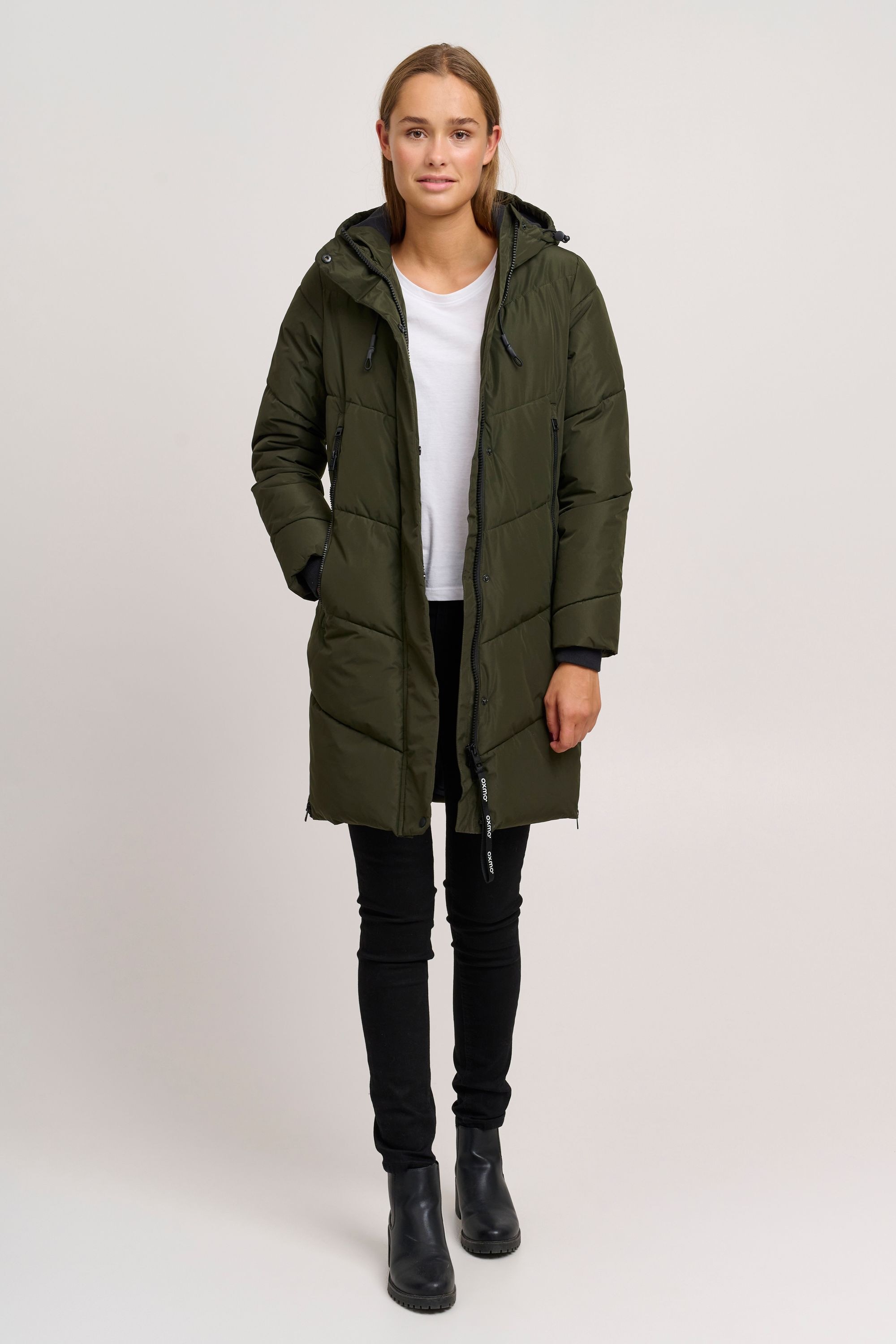 OXMO Juna Short Coat Green M 2