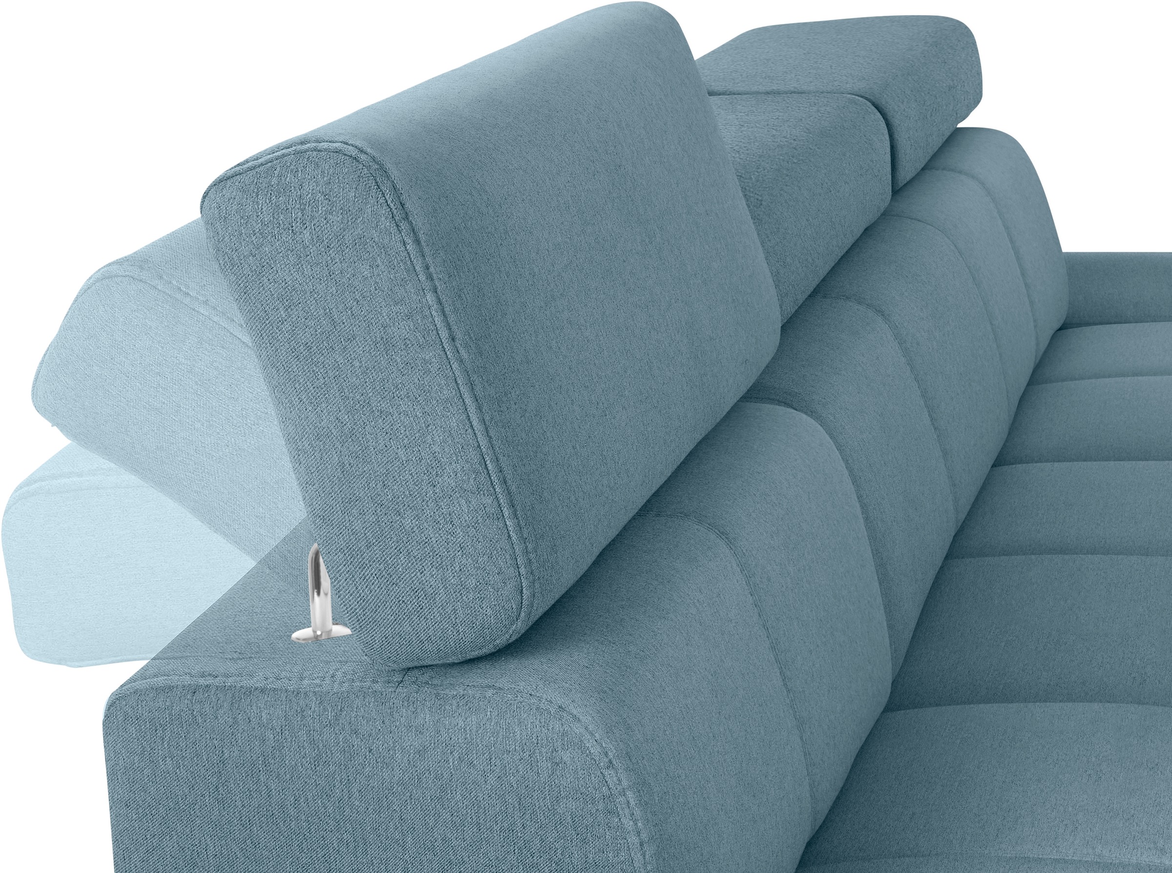 exxpo - sofa fashion Ecksofa »Fiji, hochwertige Detailverarbeitung im Sitz und Rücken, L-Form«, bequem durch Kopf- und Armteilverstellung, wahlweise mit Bettfunktion