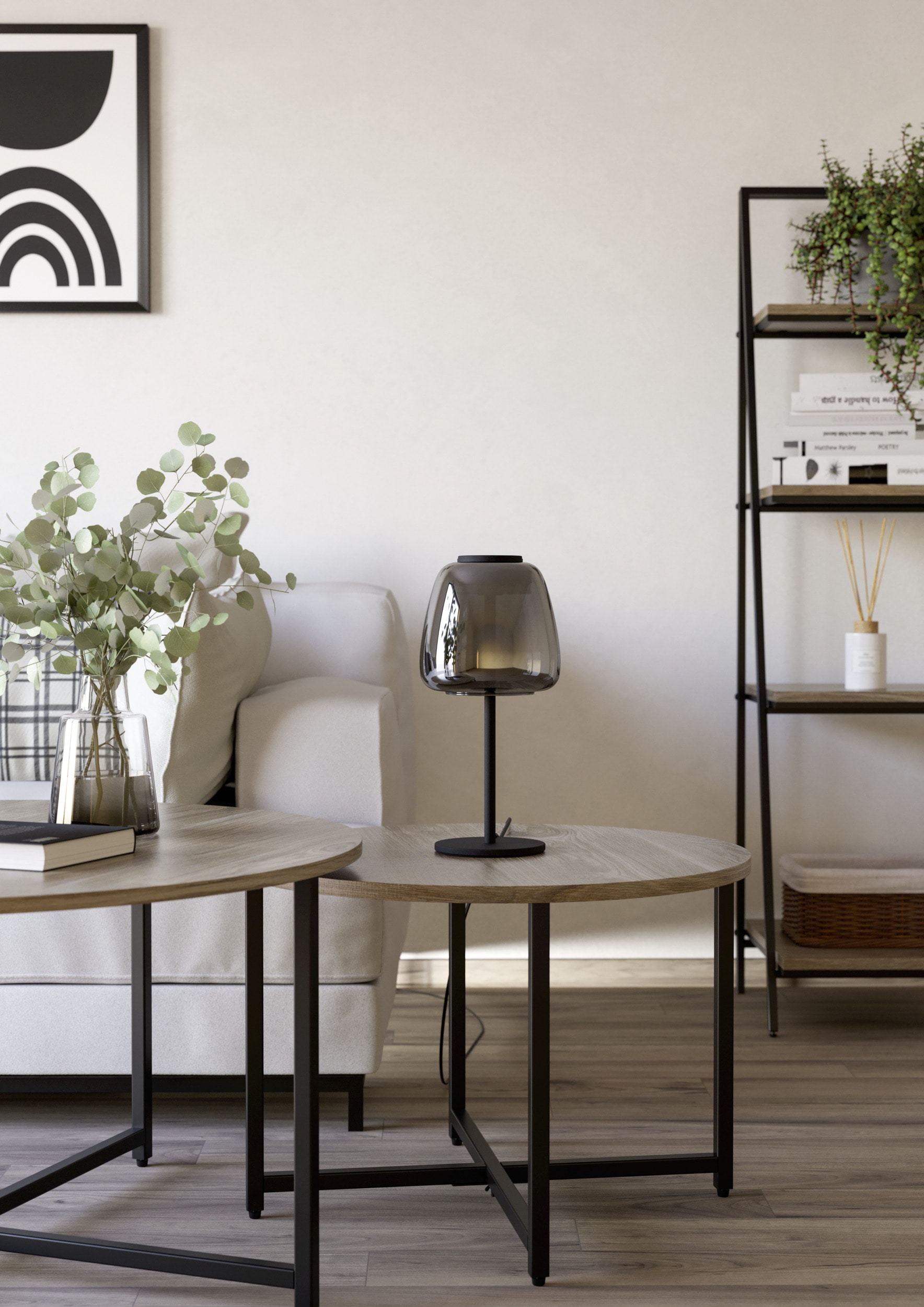 EGLO Tischleuchte »ALFERO-Z Tischlampe - Stahl - LED - 7,7W - IP20« LED-Modul 1 Stk. Kaltweiß | Neutralweiß | Warmweiß Nachttischlampe, Schreibtischleuchte, Leselampe, H34,5 x Ø16,5 cm