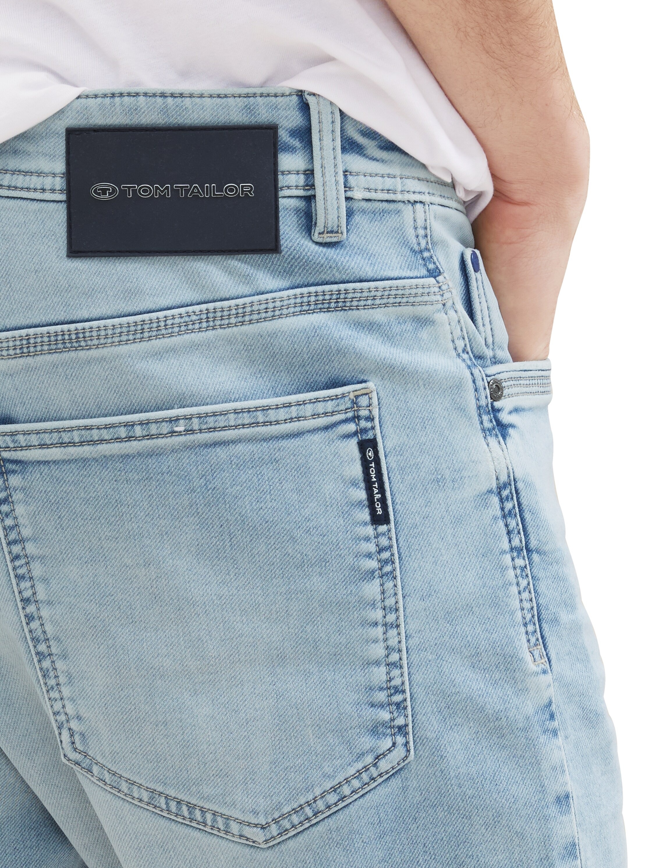 TOM TAILOR Jeansbermudas »JOSH«, mit Markenlabel