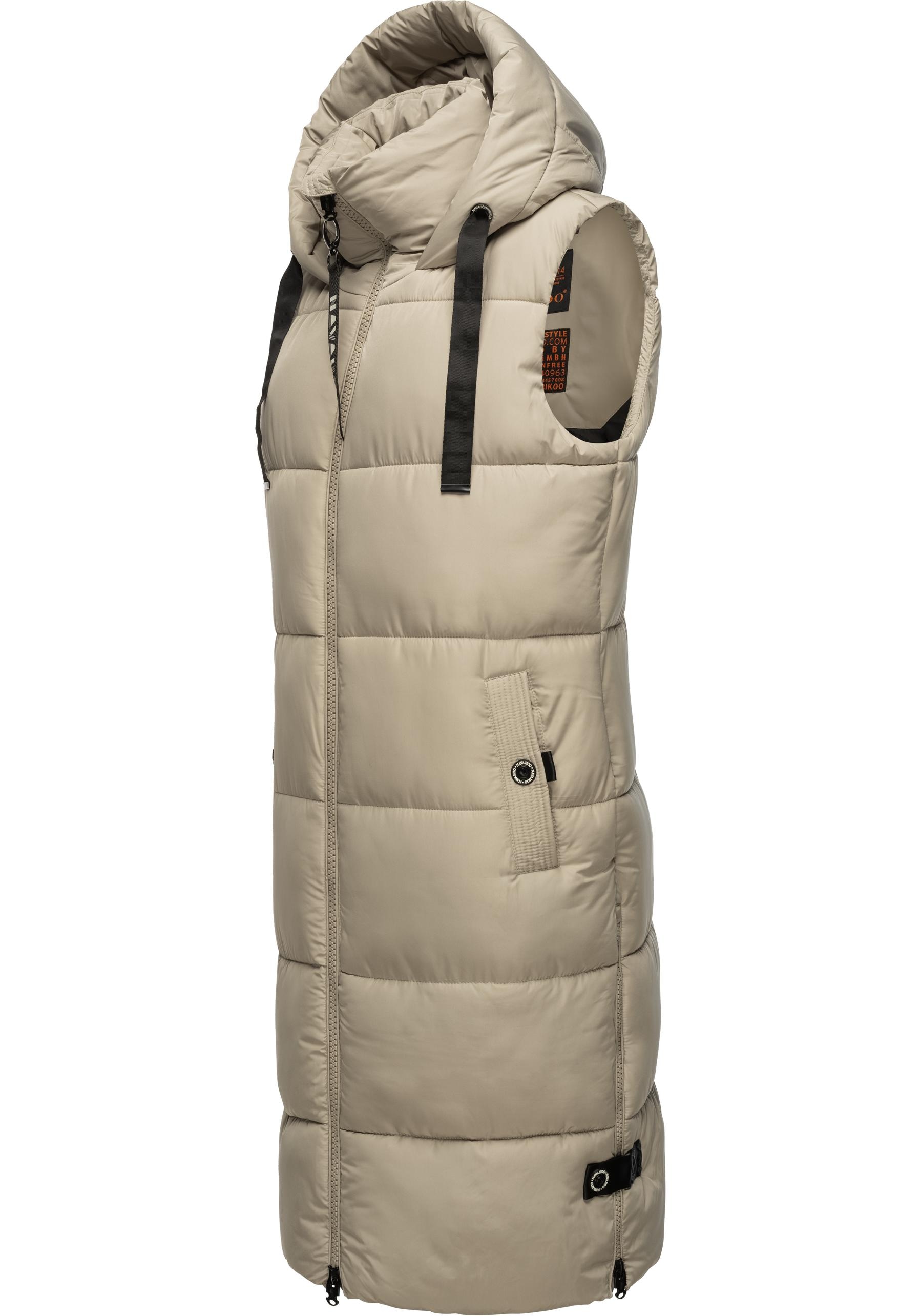 Navahoo Steppweste "Schnuffelchen", 1 Stk. warme Damen Outdoor-Weste lang m günstig online kaufen