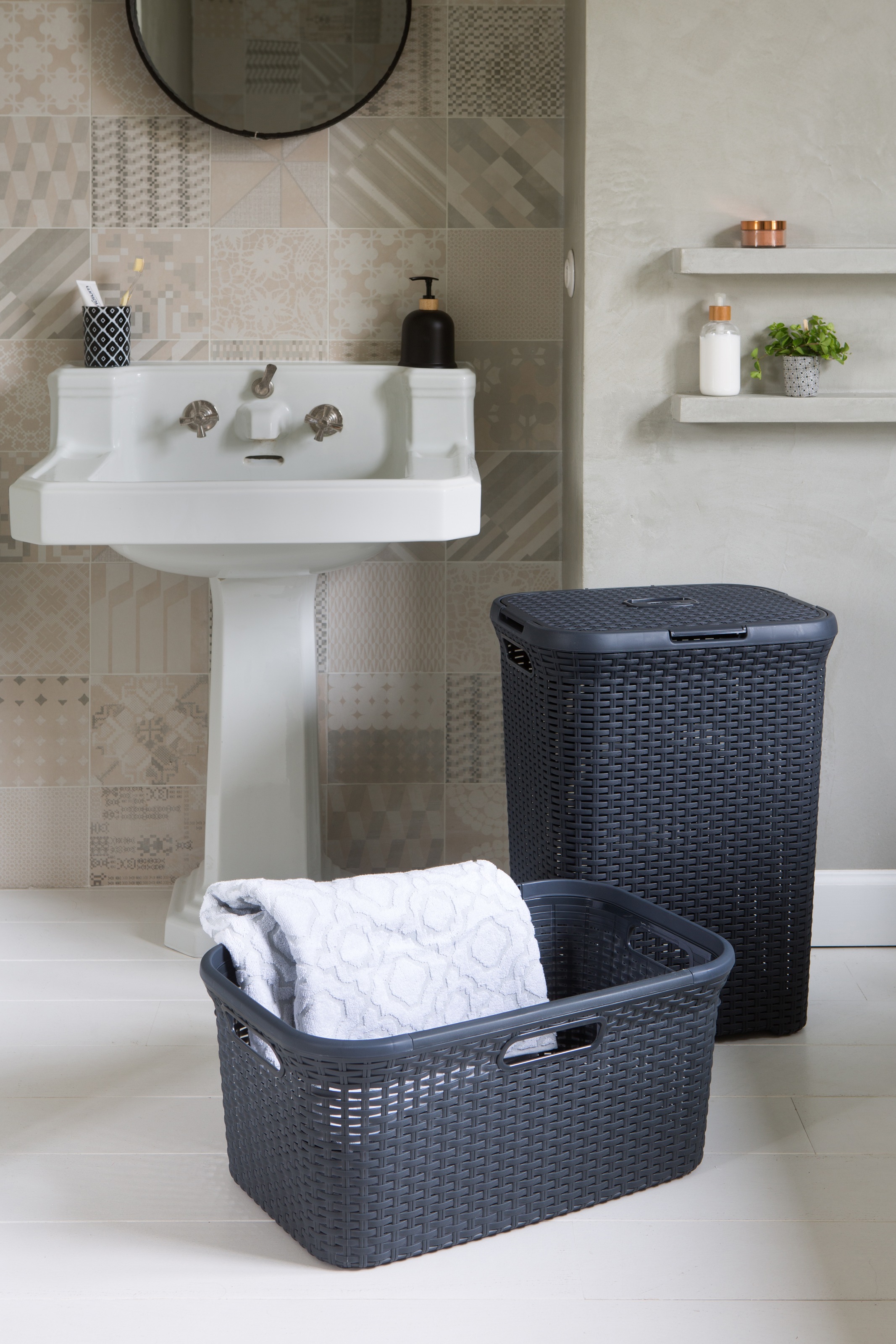 Curver Wäschekorb "Style" Wäschebox (60L) und Wäschekorb (45L) günstig online kaufen