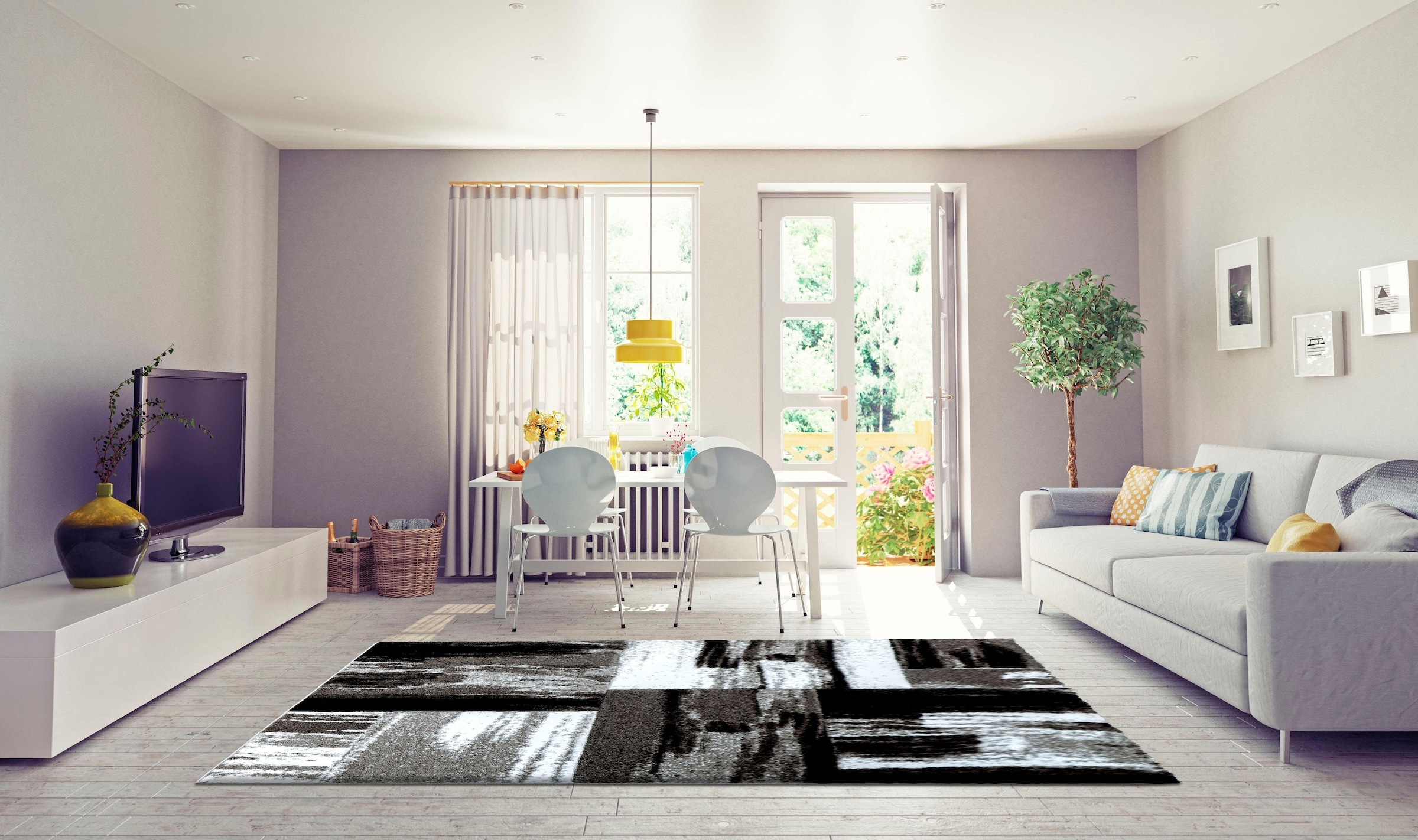 my home Teppich »Freda«, rechteckig, 15 mm Höhe, Wohnzimmer