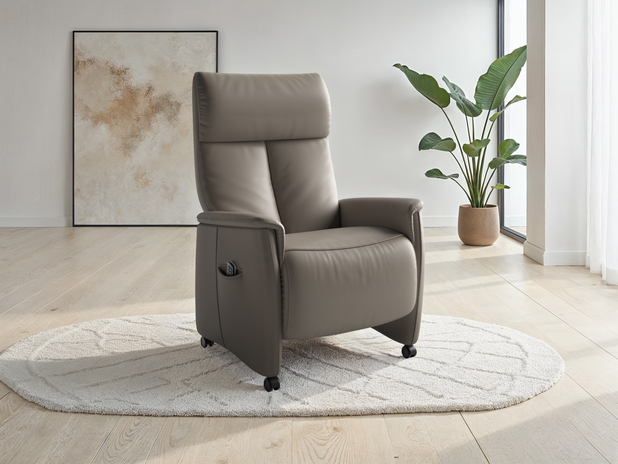 sit&more TV-Sessel "Cremona Comfort Plus, Leder" bis 200 Kg belastbar, mit Herz-Waage Funktion