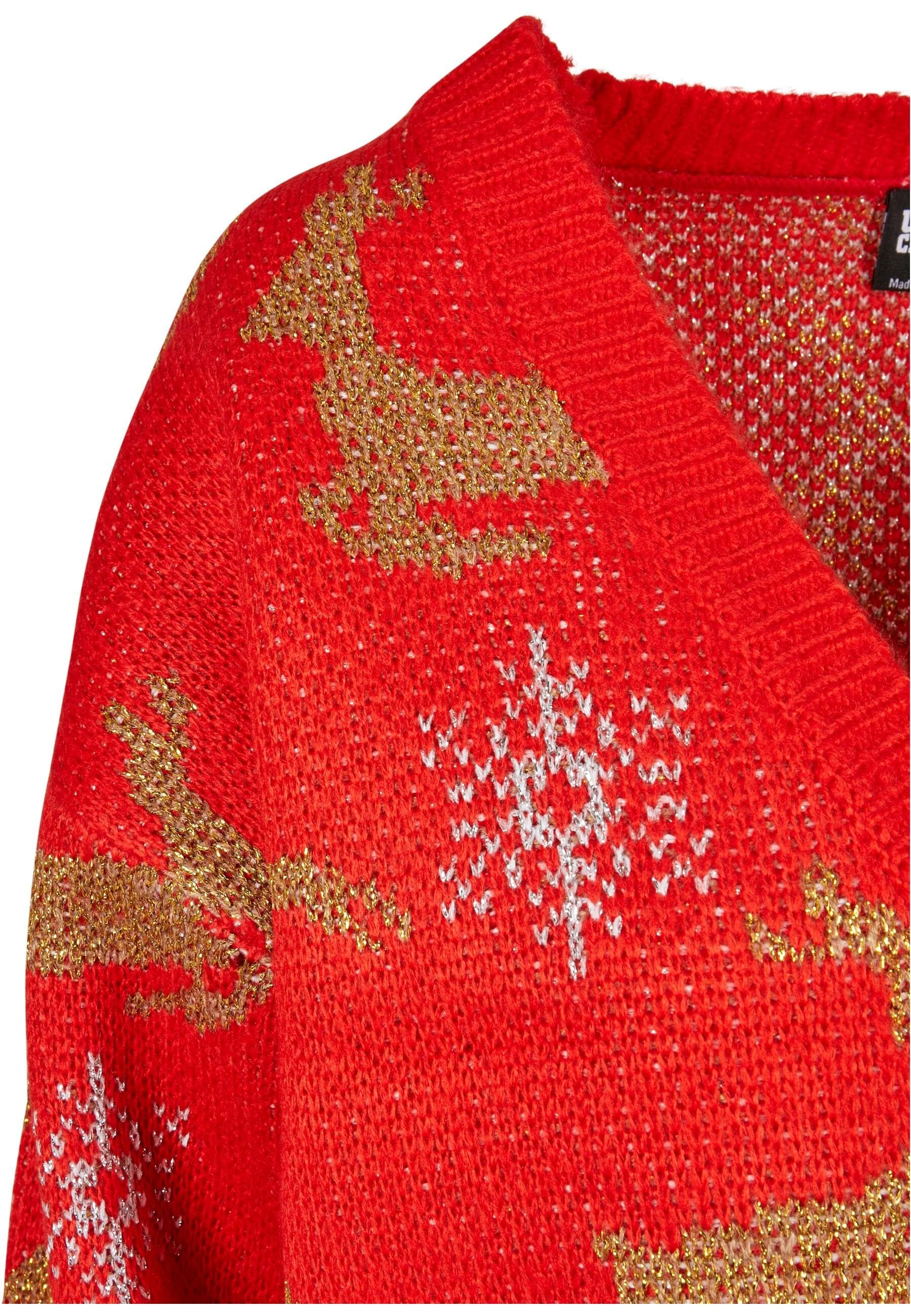 URBAN CLASSICS Cardigan »Urban Classics Damen Ladies Short Oversized Christmas Cardigan«