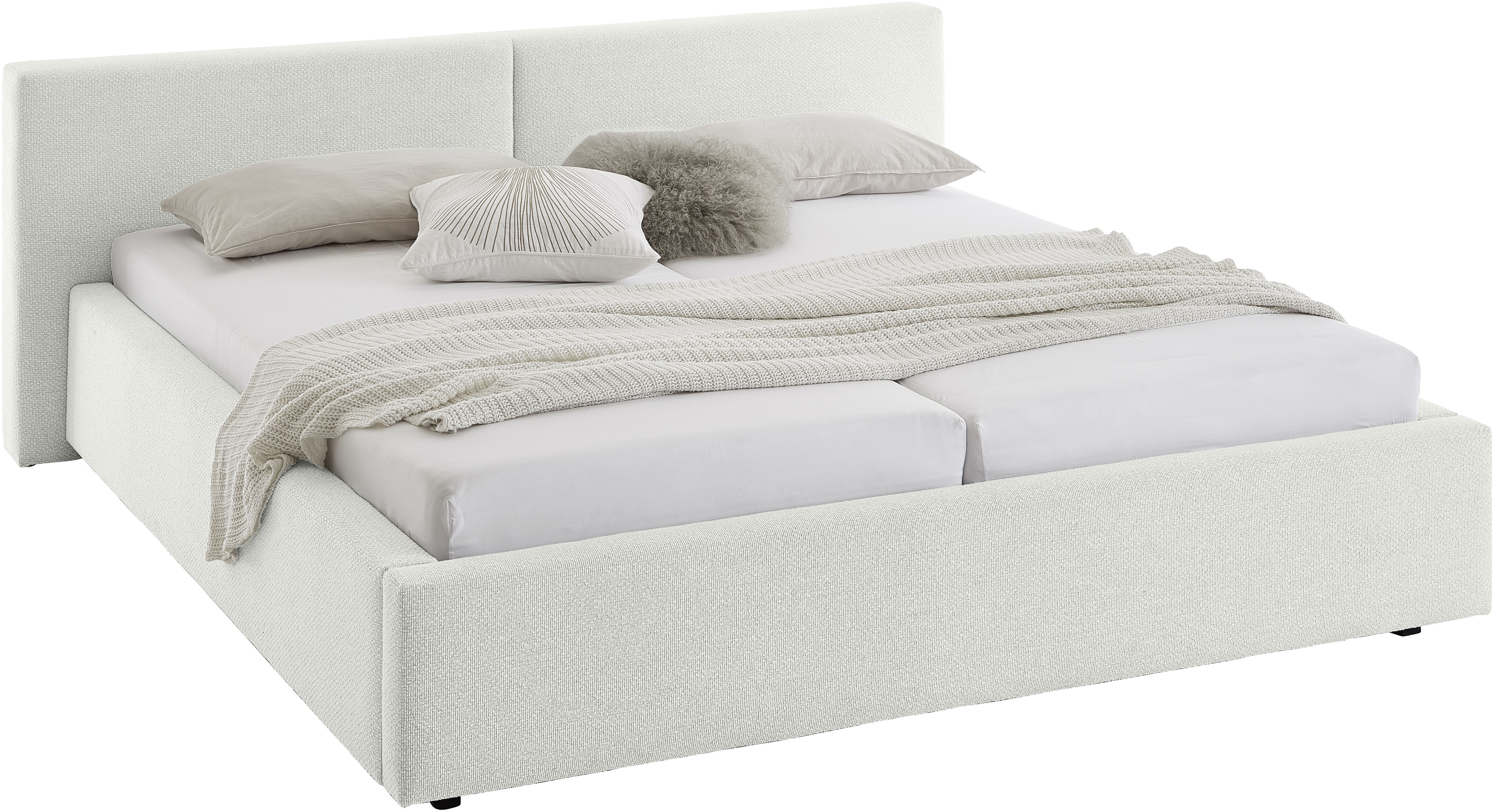 meise.möbel Polsterbett "Cube wahlweise mit Matratze und Bettkasten" extra flaches Kopfteil, erhältlich in den Breiten 140cm, 160cm & 180cm