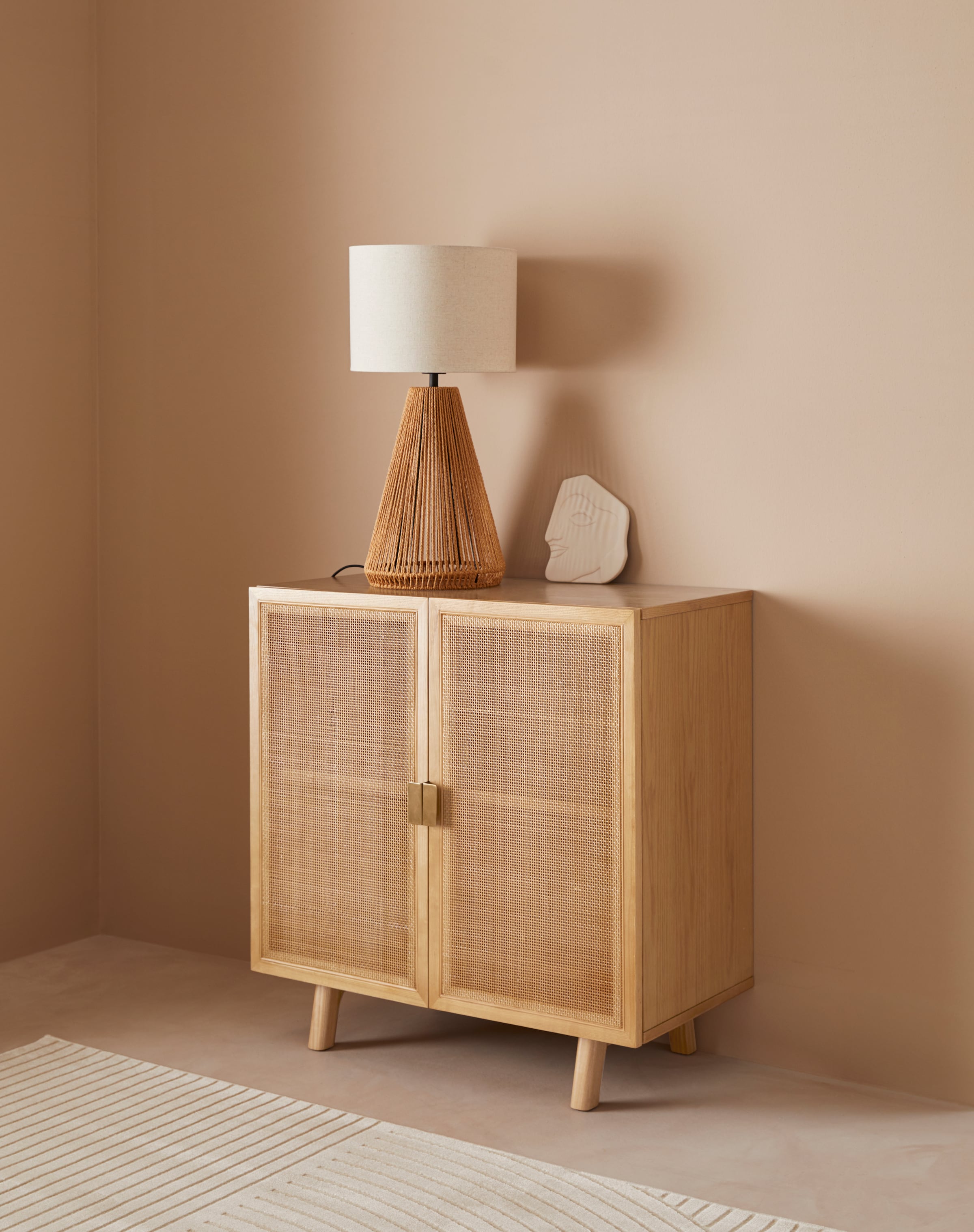 LeGer Home by Lena Gercke Sideboard "Lina", Mit Rattan Einsatz, 2 Innenfäch günstig online kaufen