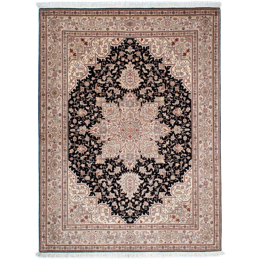 Wohnen Teppiche morgenland Wollteppich »Täbriz - 50 Raj Medaillon 200 x 149 cm«, rechteckig, 1 mm Höhe, Unikat mit Zertifikat be