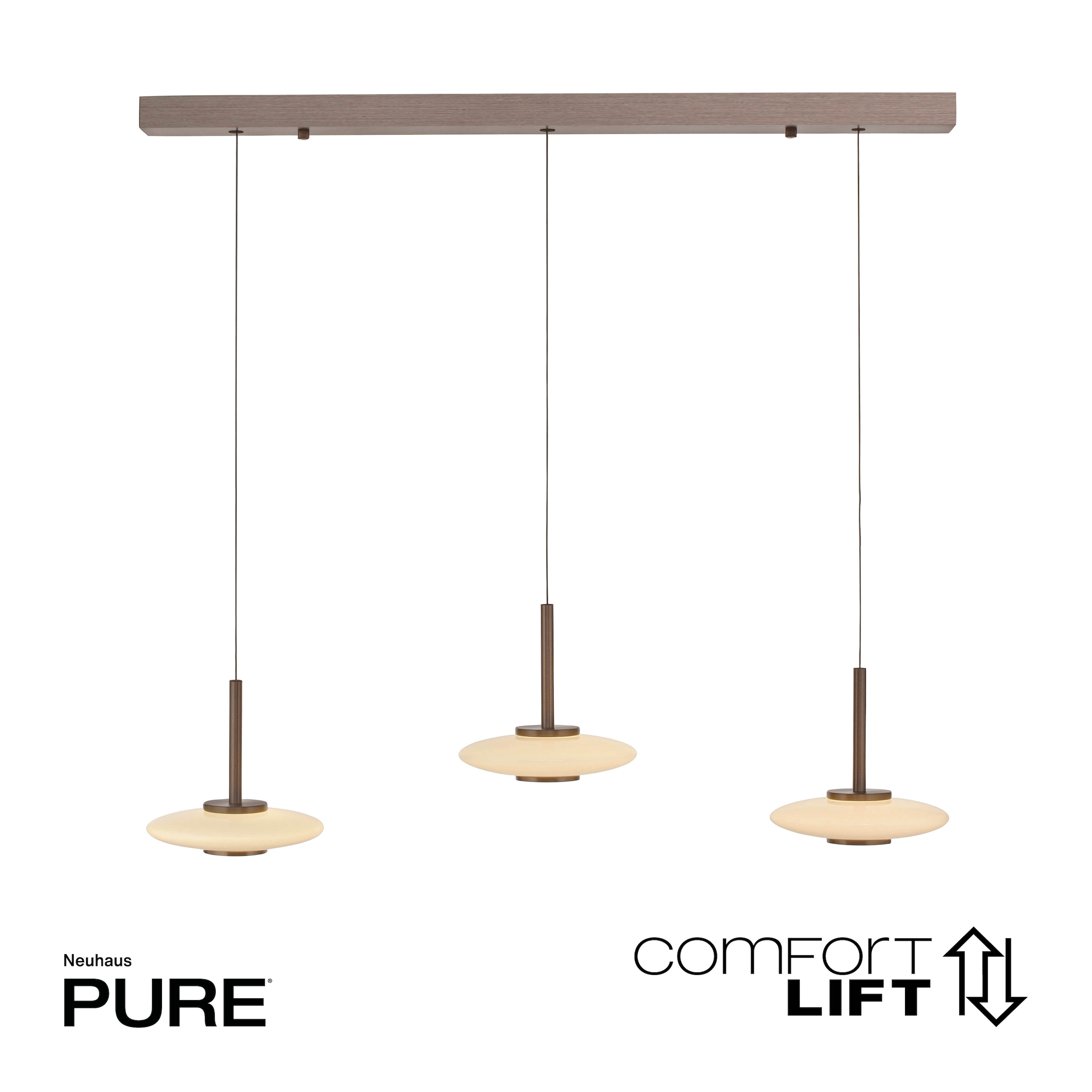 Neuhaus PURE LED Pendelleuchte »PURE Vitrum« LED-Board 1 Stk. Warmweiß Comfort Lift, dimmfähig über separaten Tronicdimmer