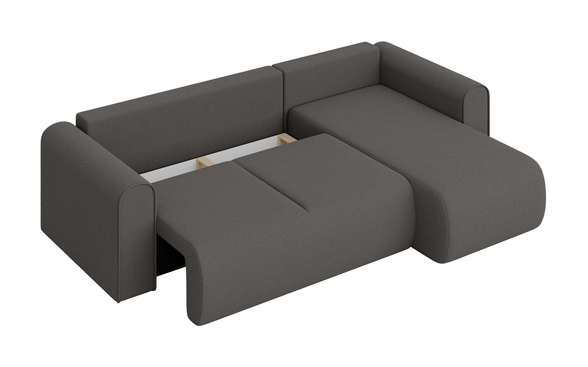 INOSIGN Ecksofa »Zacharia wahlweise Schlafsofa mit Bettkasten, B/T/H 250/166/86 cm«, L-Form mit Wellenunterfederung, Recamiere beidseitig montierbar