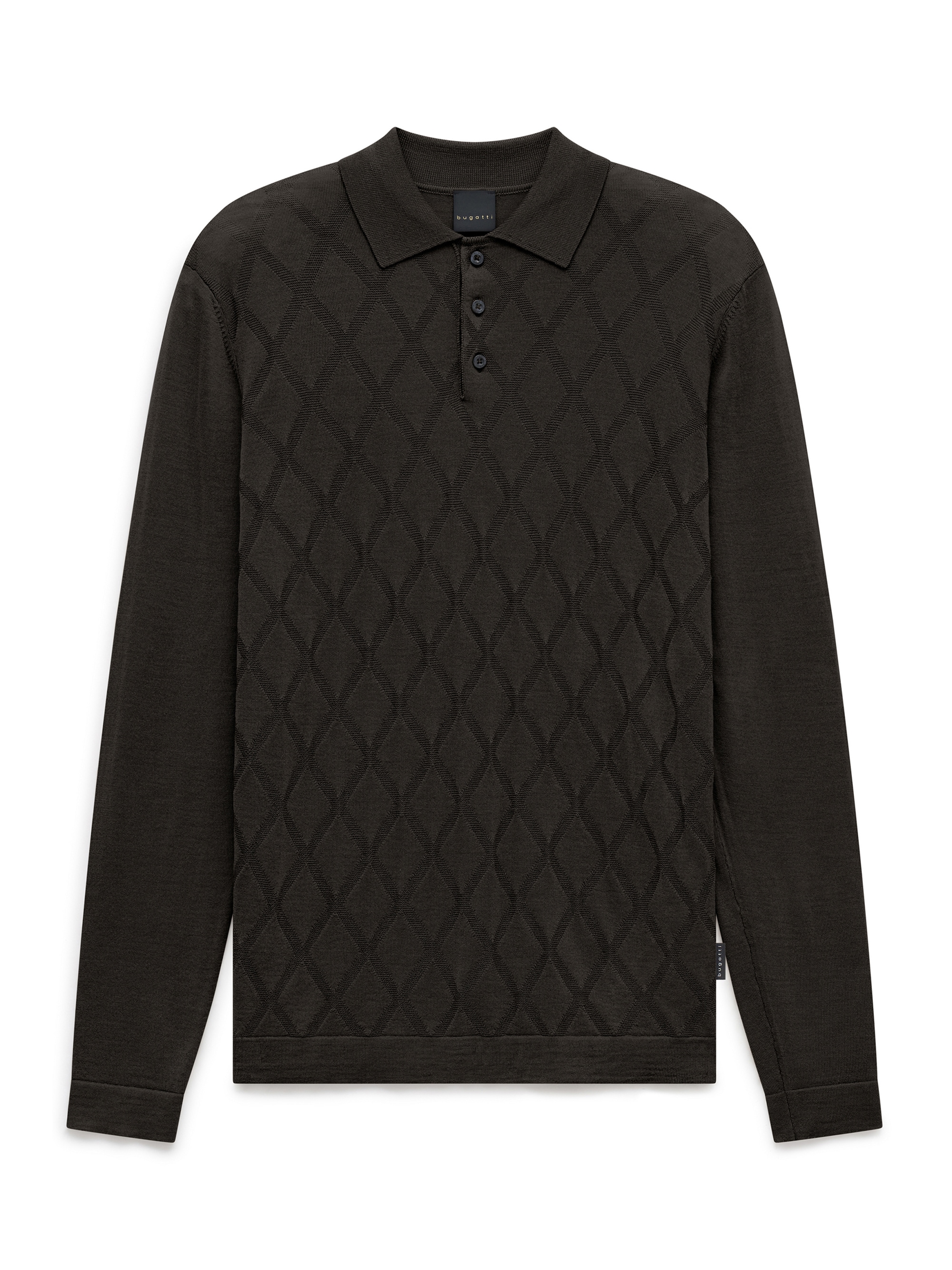 bugatti Poloshirt »Regular Fit« Regular Fit Wolle-Seide Strick