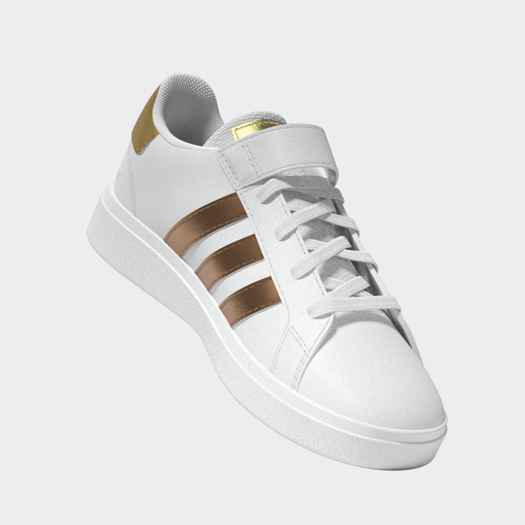adidas Sportswear Sneaker »GRAND COURT SUSTAINABLE LIFESTYLE COURT ELASTIC LACE AND TOP STRAP«, Design auf den Spuren des adidas Superstar