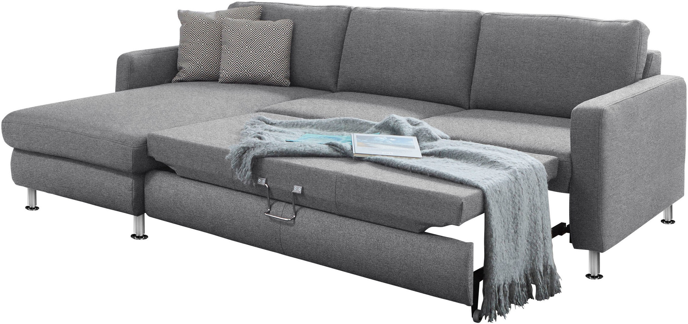 Die PlanBar Ecksofa »MP-IN19027 L-Form«, wahlweise mit Bettfunktion, frei im Raum stellbar
