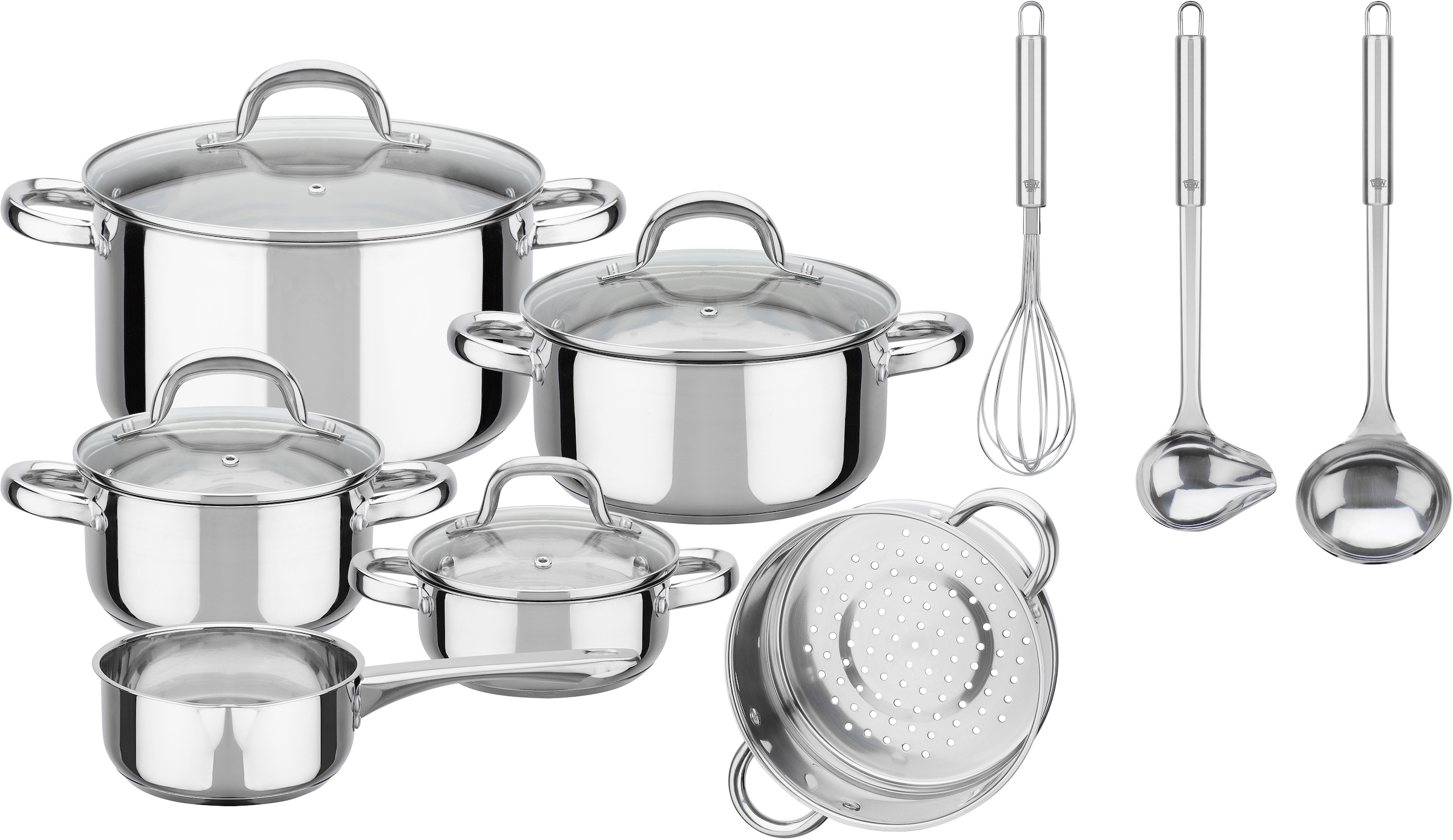 GSW Topf-Set "Montreal" Set, je 1 Kochtopf 14/16/20/24 cm, 1 Stieltopf 14 c günstig online kaufen