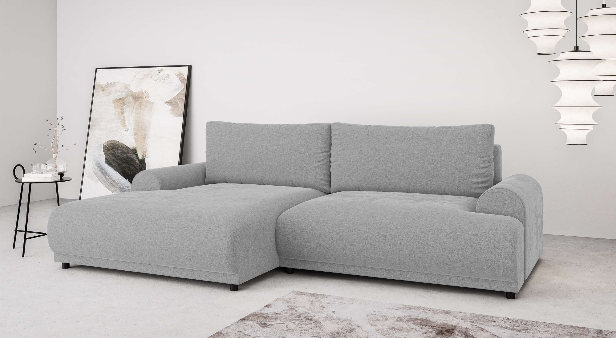 INOSIGN Ecksofa "Marsby, mit Bettfunktion und Bettkasten, Maße: B/H/T 242/6 günstig online kaufen