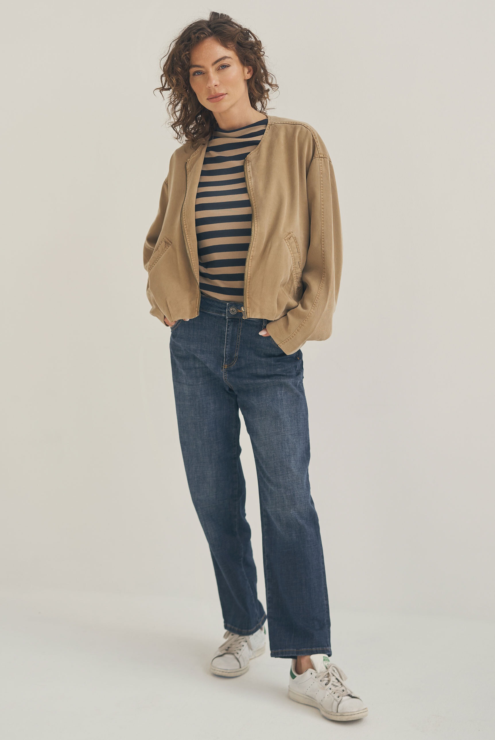 SENSES.THE LABEL Rundhalsshirt mit überlangen Ärmeln