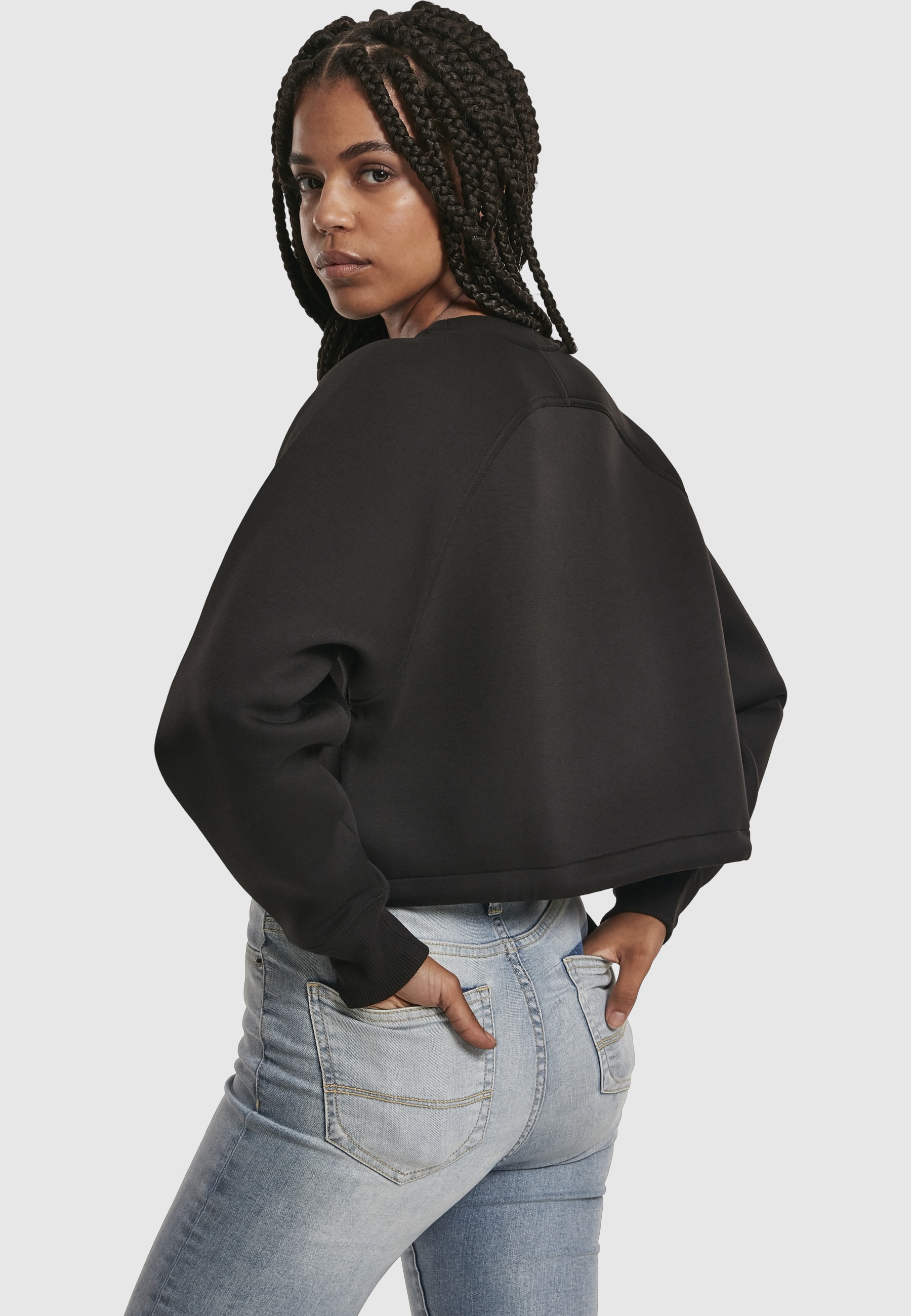 URBAN CLASSICS Sweatshirt »Urban Classics Damen Ladies Oversized Short Raglan Crew«, 1 Stk.
