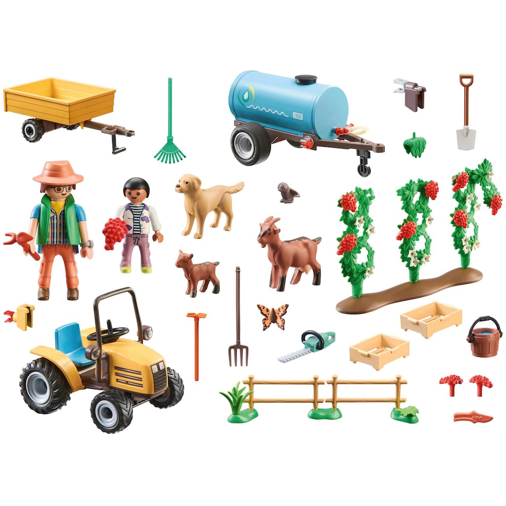 Playmobil® Konstruktions-Spielset »Traktor mit Anhänger und Wassertank (71442), Country«, (117 St.)