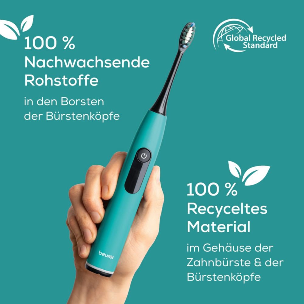 BEURER Elektrische Zahnbürste »SC 50«, 2 St. Aufsteckbürsten, Mit Andrucksensor, 80.000 Schwingungen/Min und 2-Minuten Timer