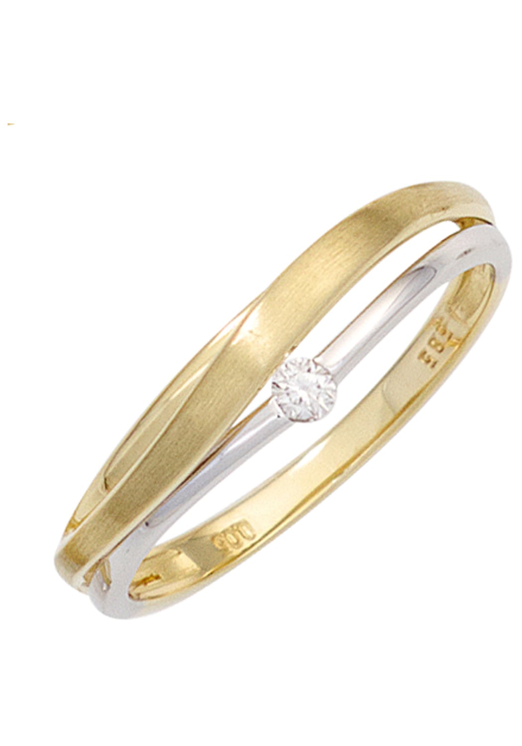 bicolor BAUR mit Diamantring, Gold JOBO bestellen Diamant online 585 |