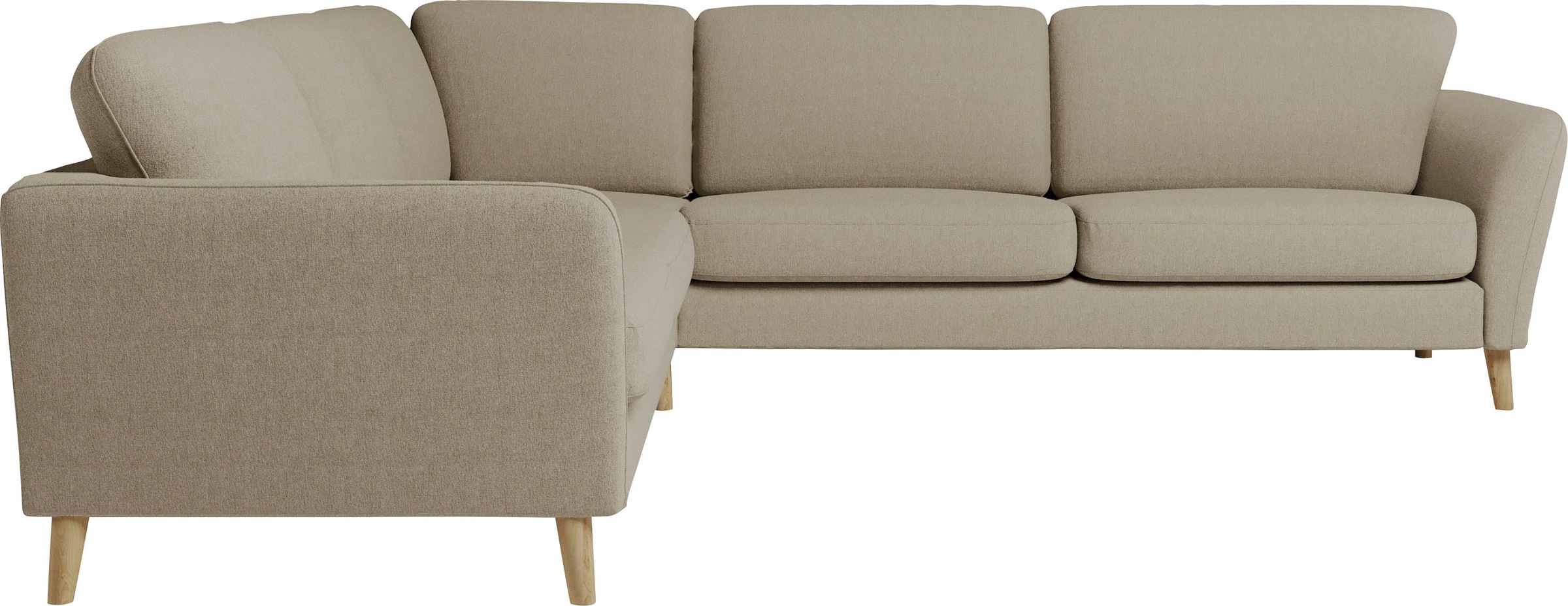 Home affaire Ecksofa "MARSEILLE 278/278 cm, L-Form, Webstoff, Flachgewebe, günstig online kaufen
