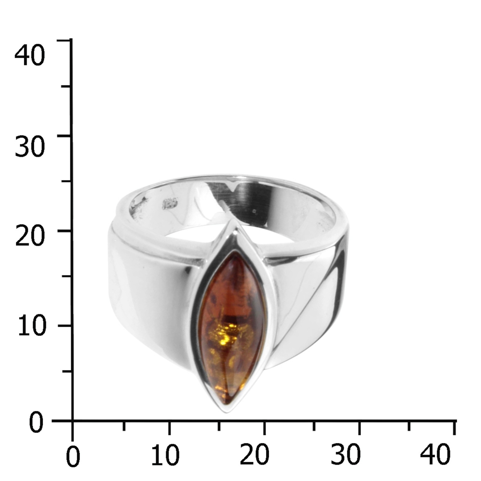 OSTSEE-SCHMUCK Fingerring »- Ranva - Silber 925/000 - Bernstein«