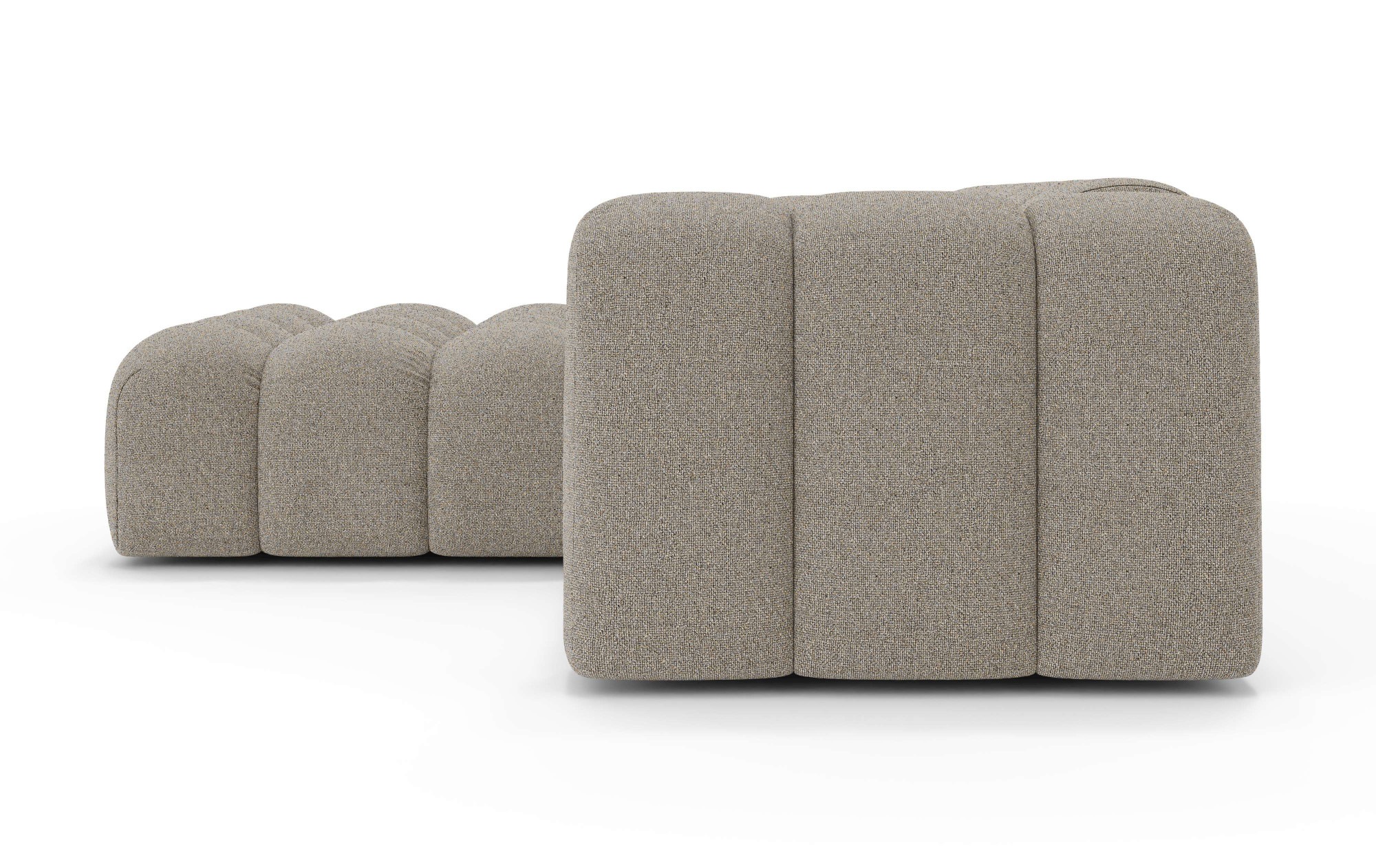 OTTO home Ecksofa »KALLIE Design-Sofa mit Wellenunterfederung, Bubble-Optik, 248/186/72cm«, moderne Steppung, hoher Sitzkomfort und modernes Design