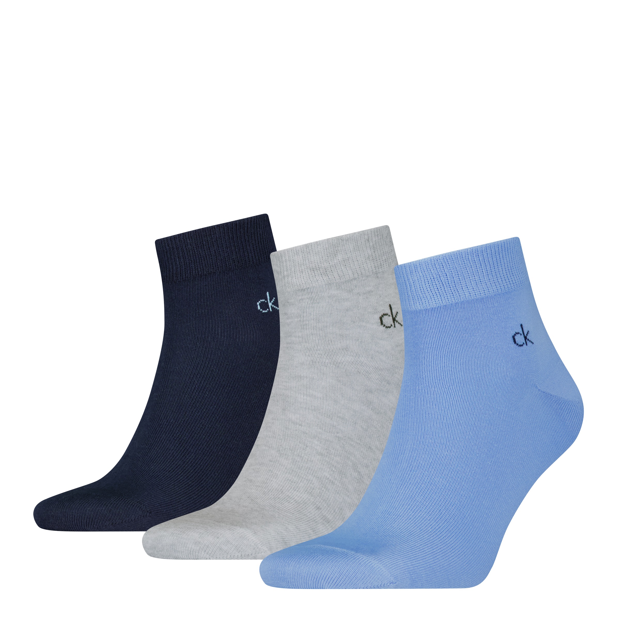 Calvin Klein Kurzsocken "CK MEN QUARTER" 3 Paar, Rippenbündchen, Cotton-Mix günstig online kaufen