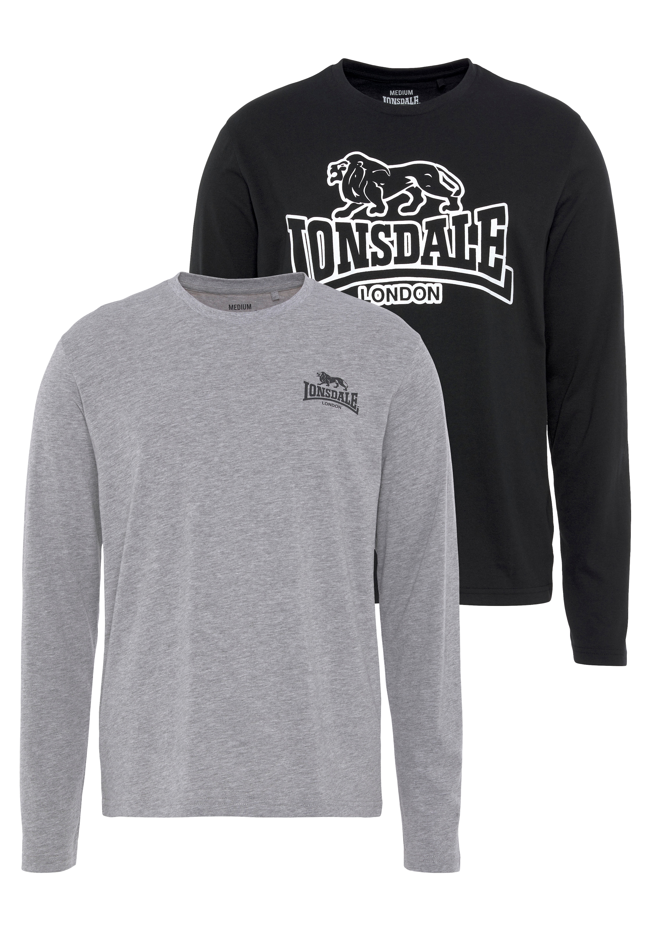 Lonsdale Langarmshirt "FOGORIC", 2 Stk. günstig online kaufen